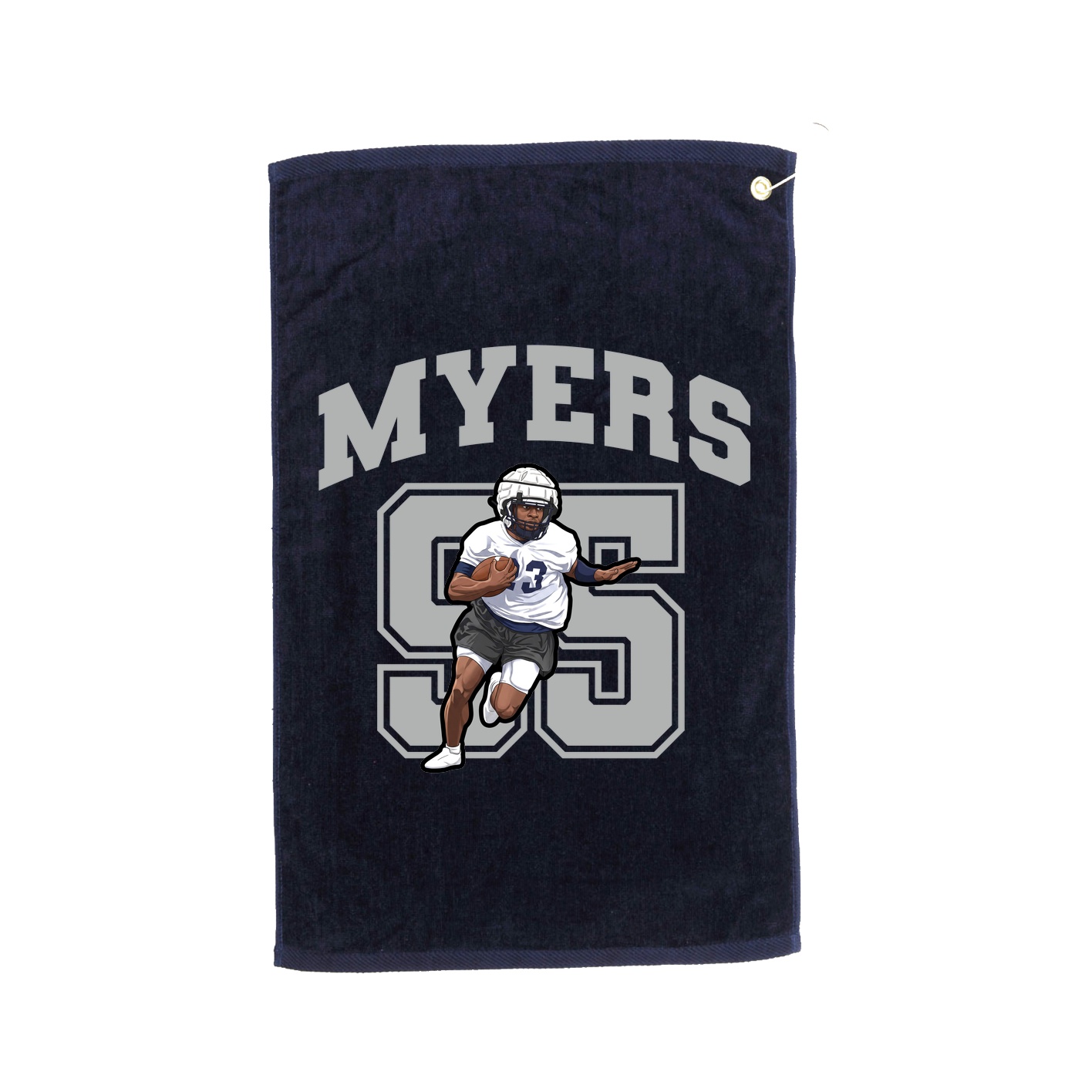 Golf Towel — Number in Navy