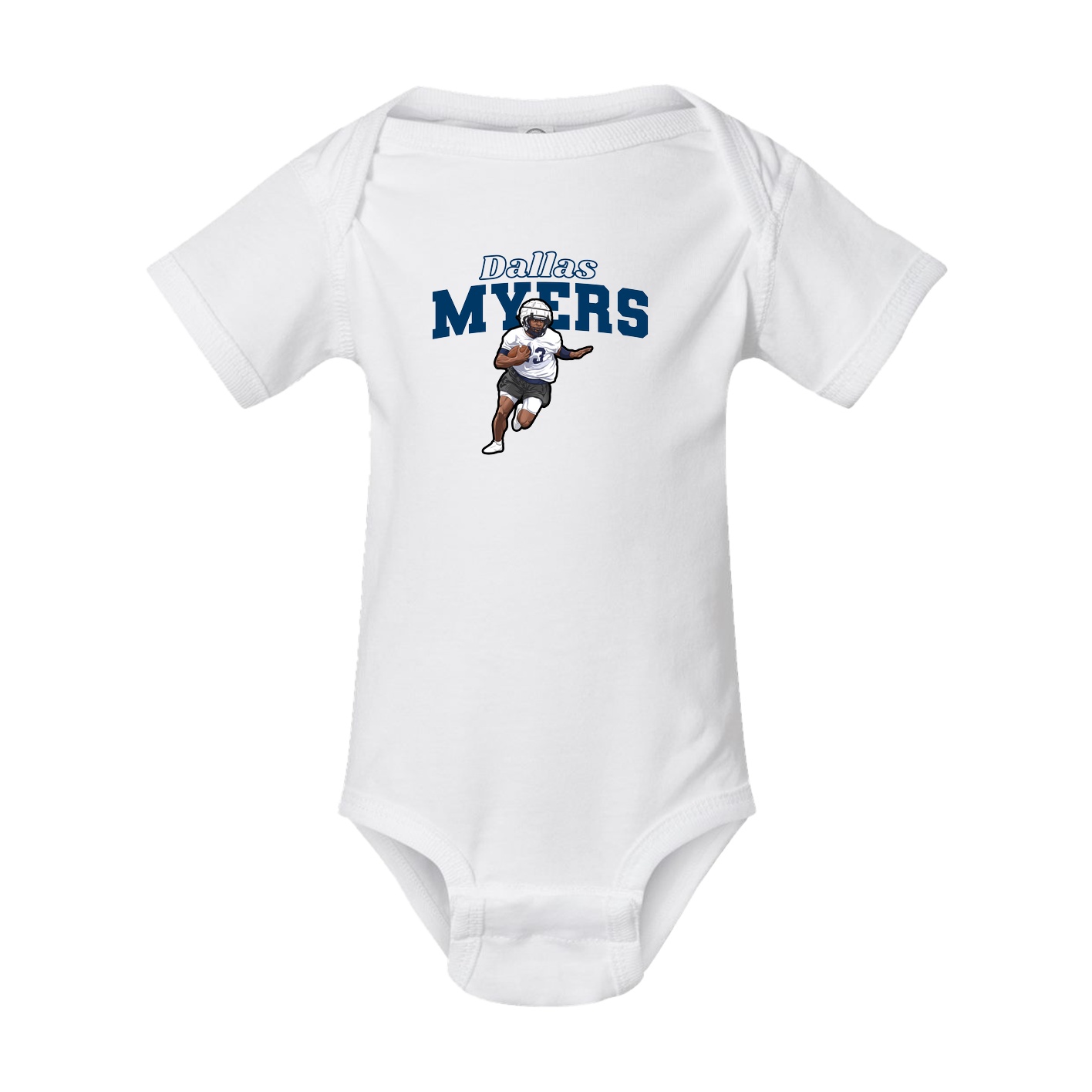 Baby Onesie — Name Arch in White