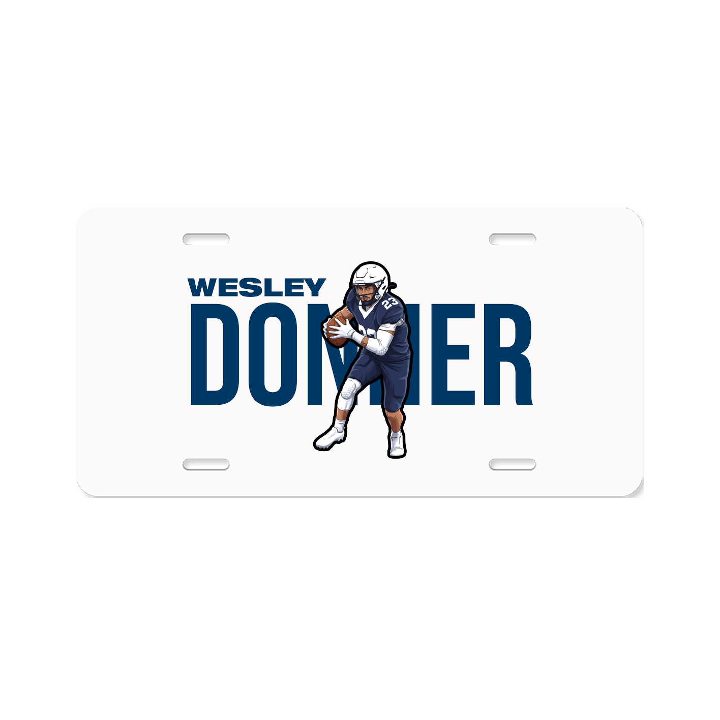 License Plate — Player Name in Classic