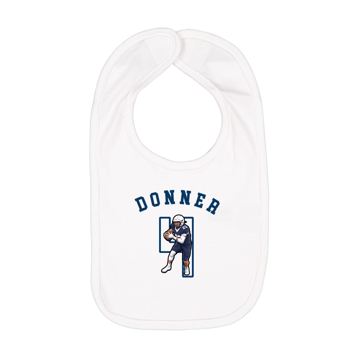 Infant Bib — Shirsey Arch in White