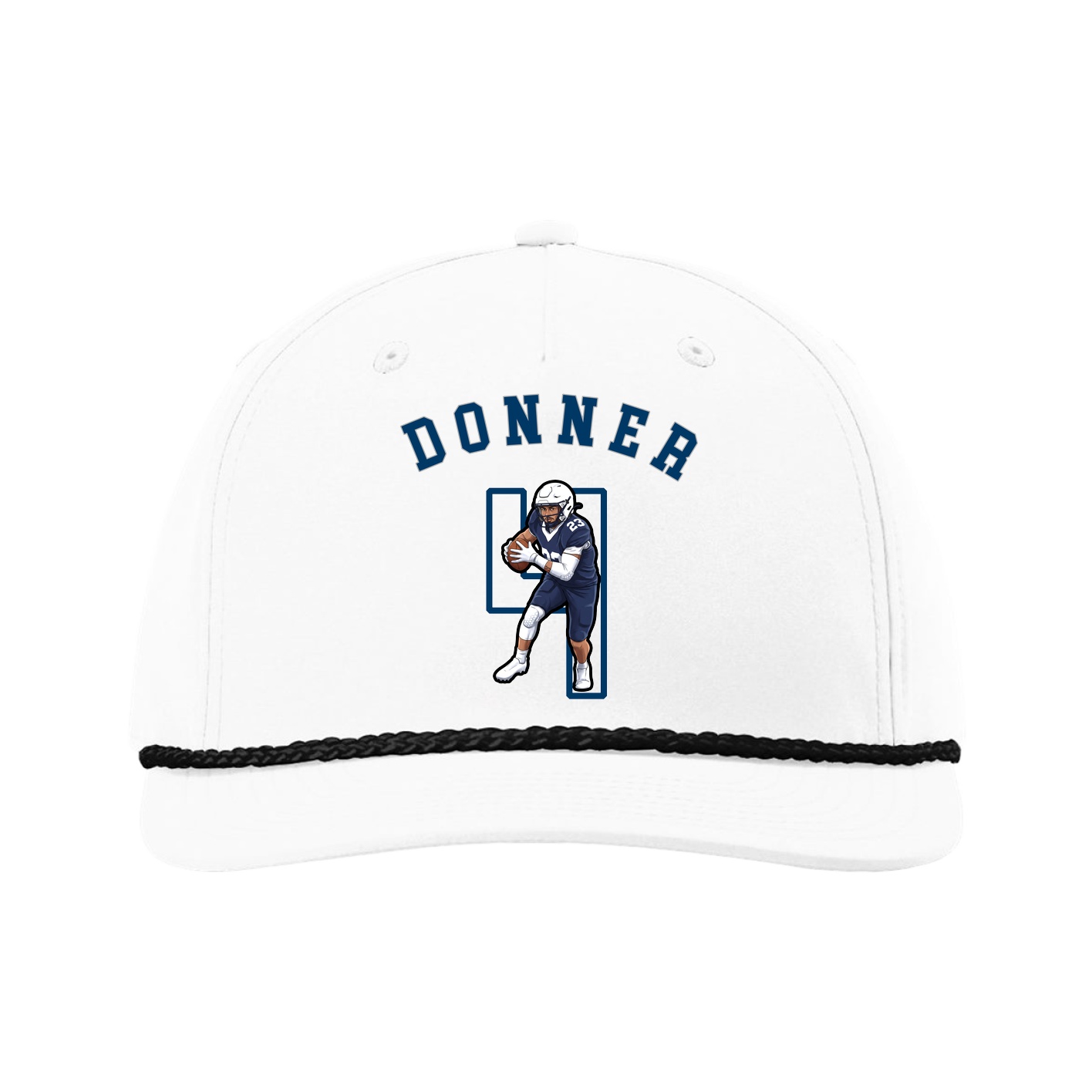 Five-Panel Classic Rope Cap — Shirsey Arch in White