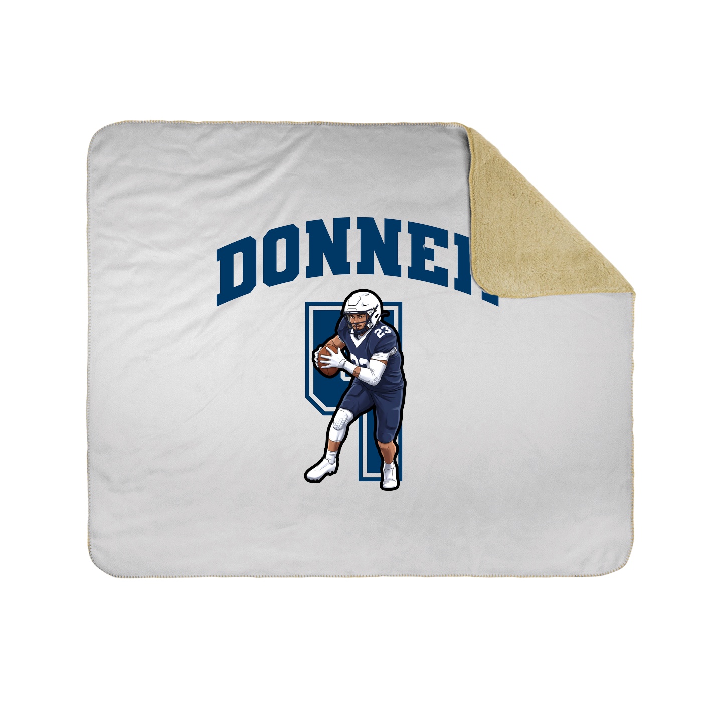 Throw Blanket — Number in White
