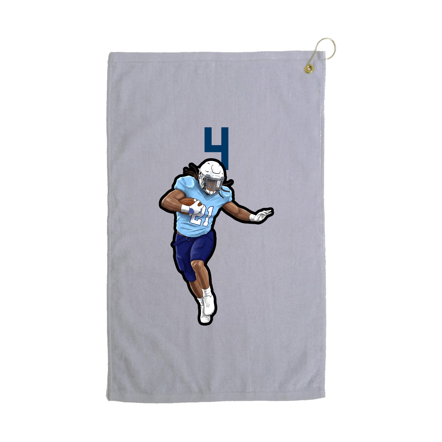 Golf Towel — Number Top in Grey
