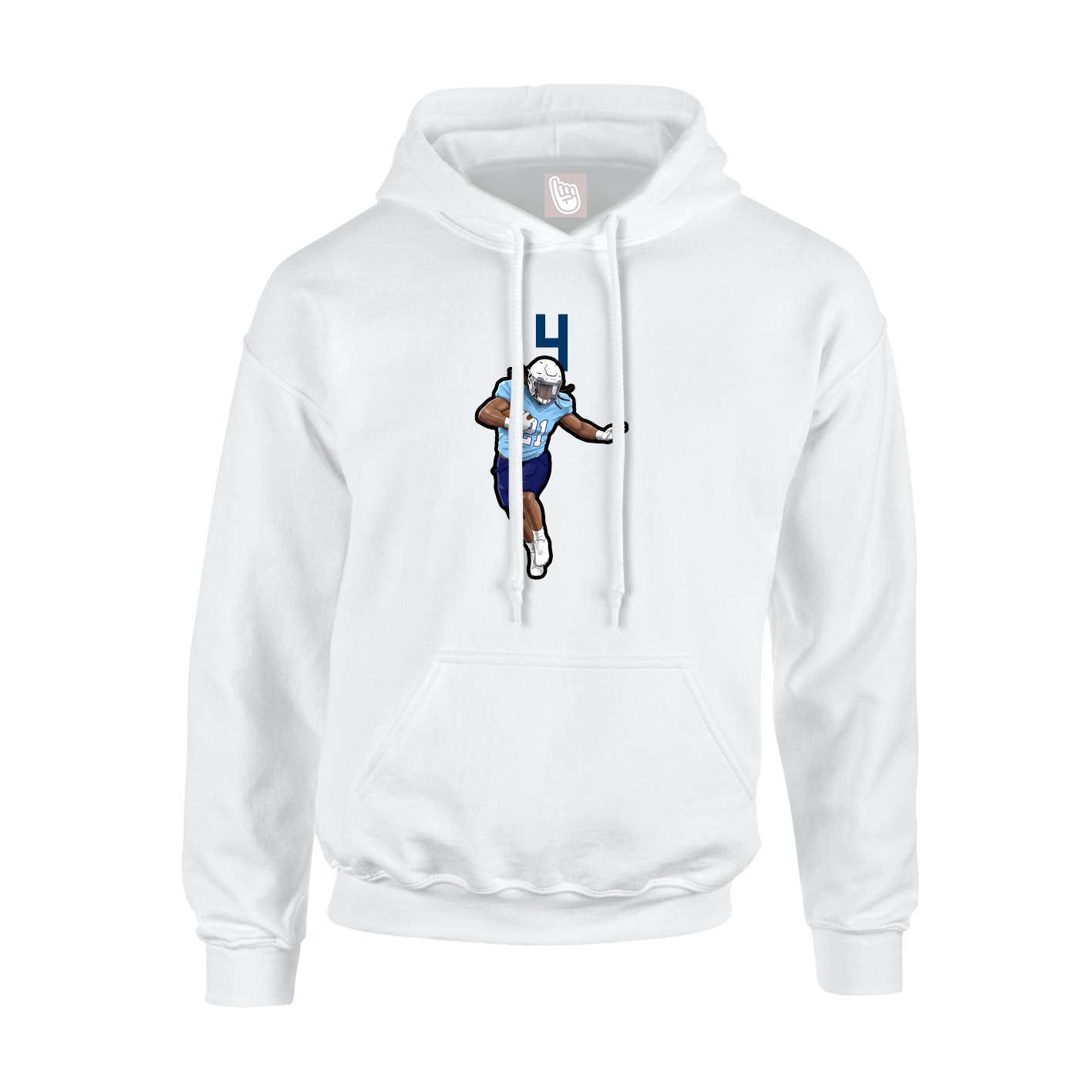 Hoodie — Number Top in White
