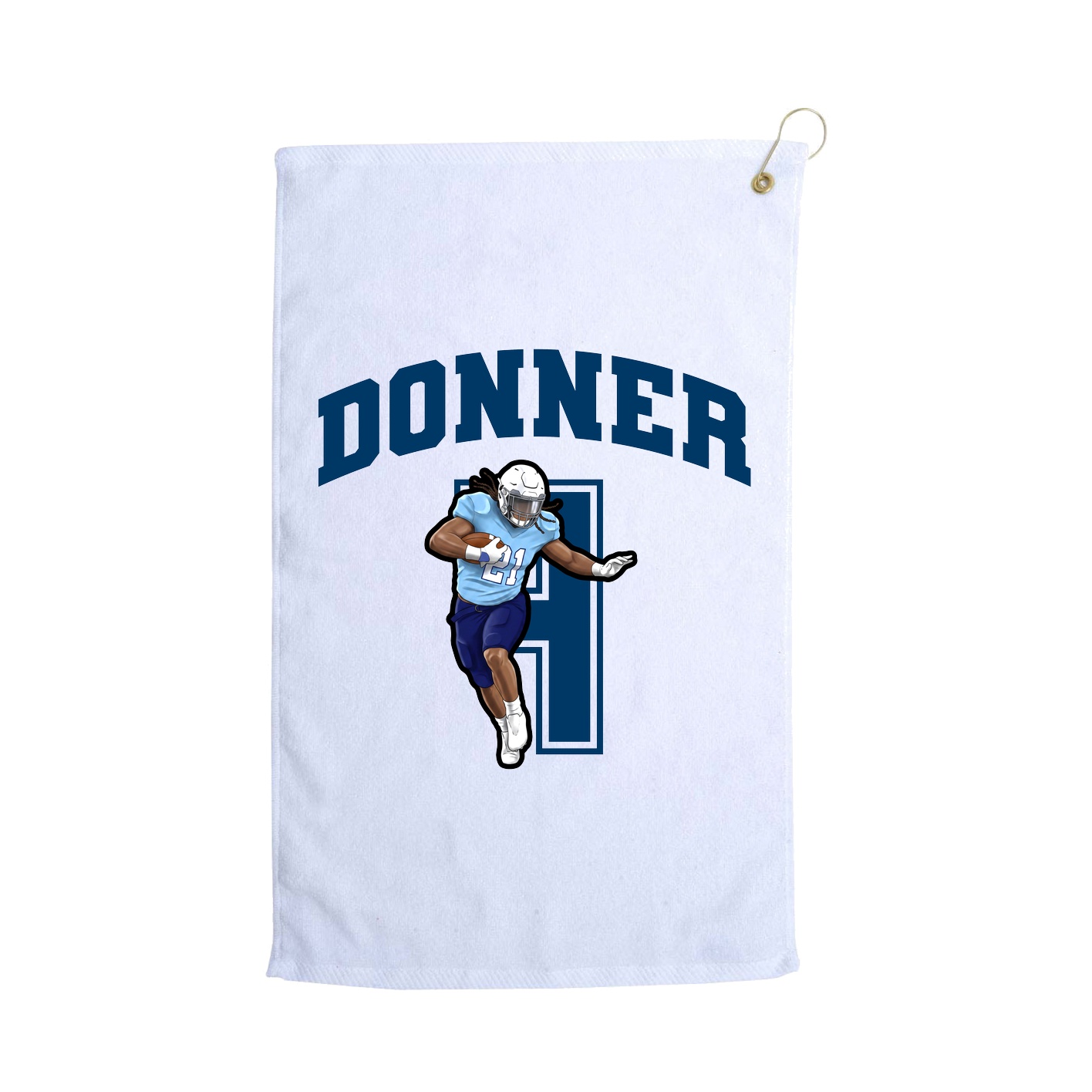 Golf Towel — Number in White