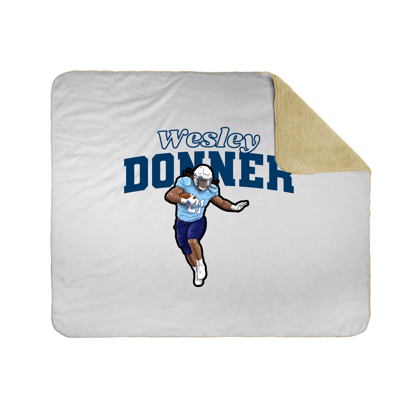 Throw Blanket — Name Arch in White