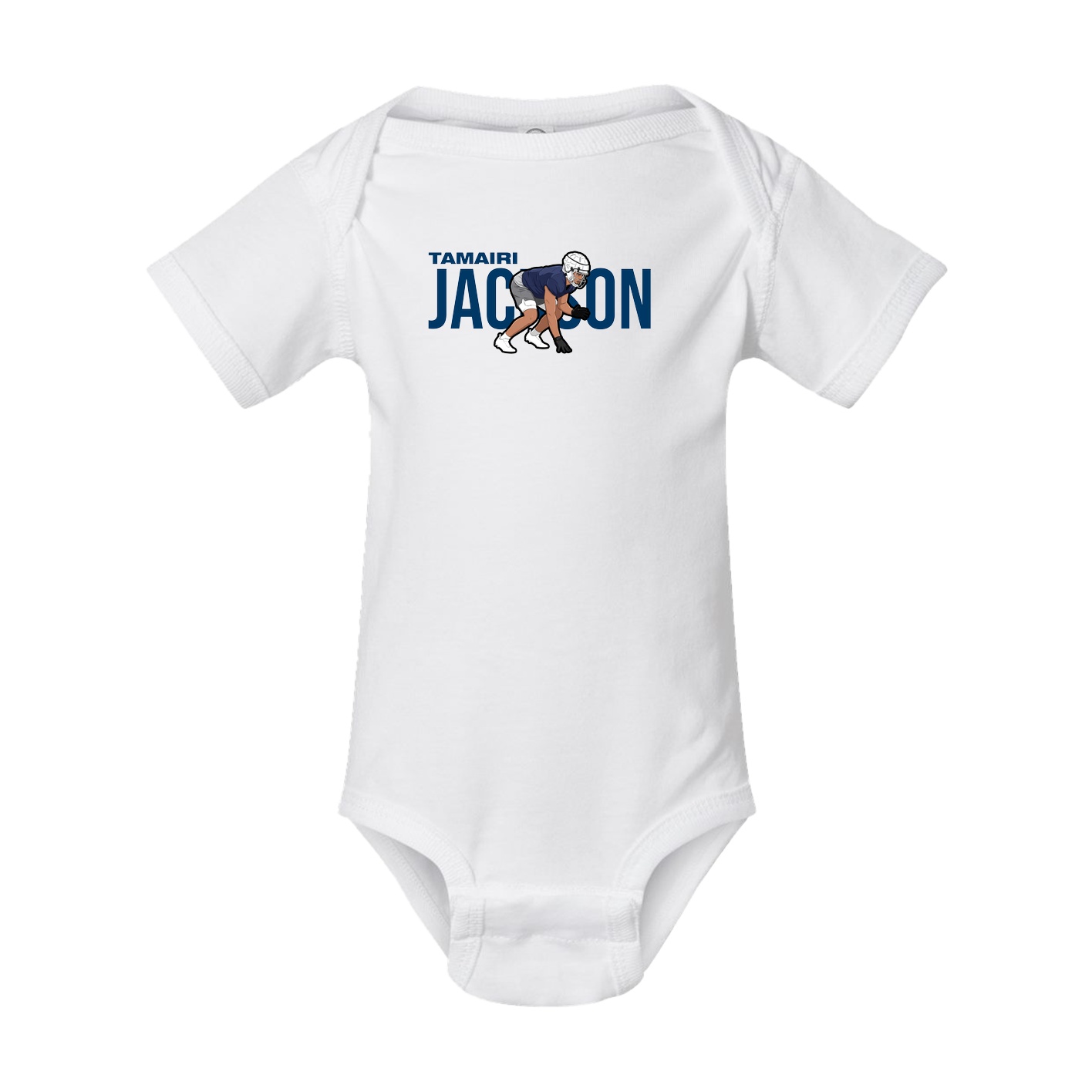 Baby Onesie — Player Name in White