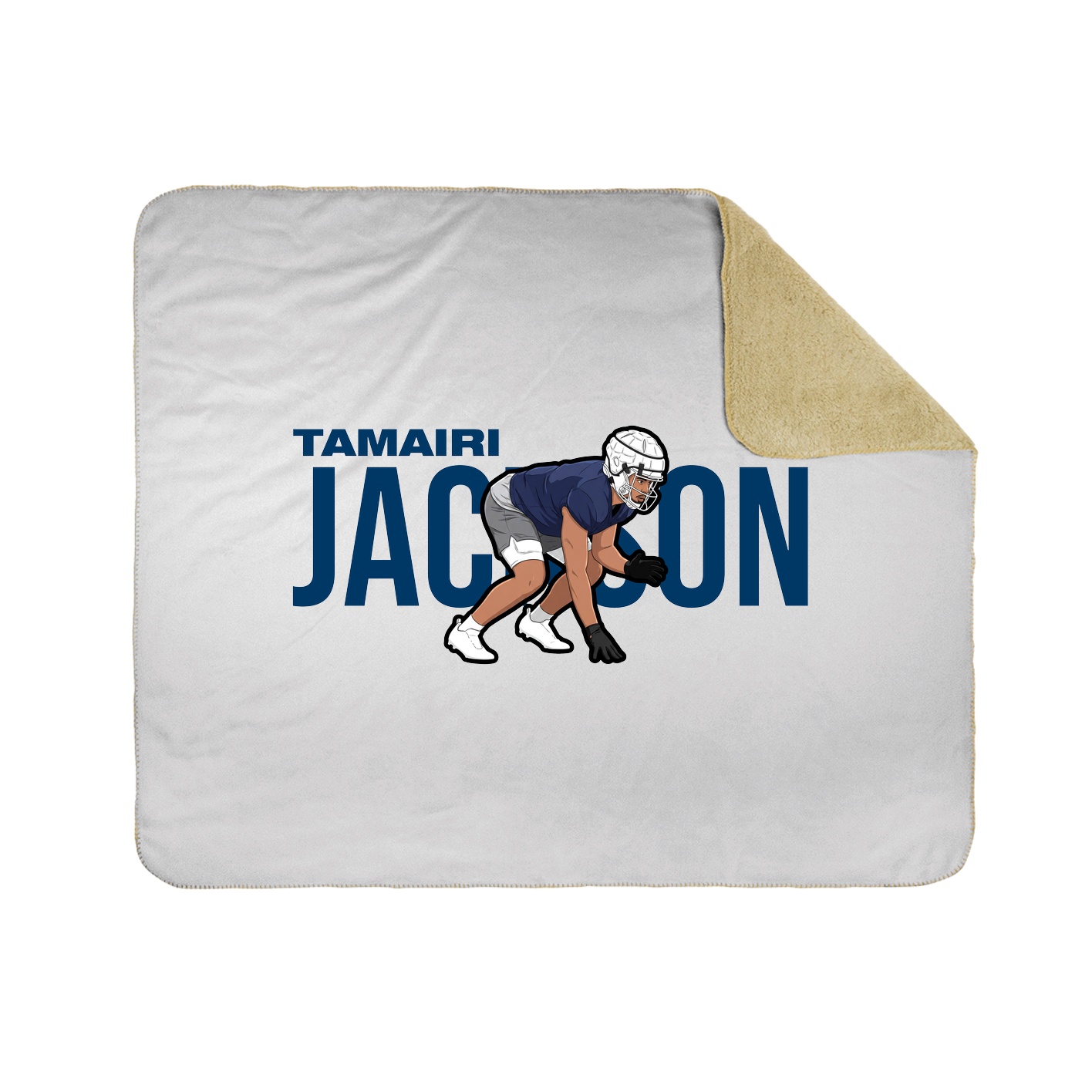 Throw Blanket — Player Name in White