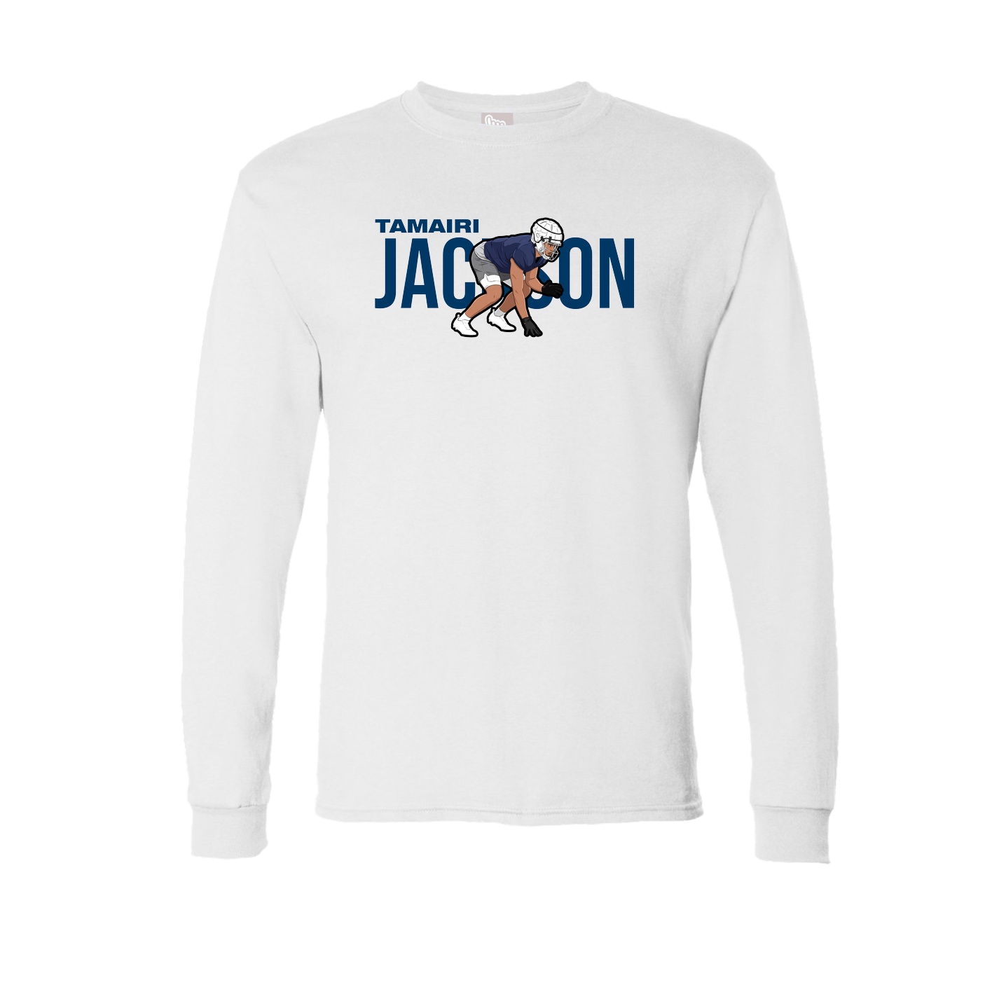 Long Sleeve Tee — Player Name in White