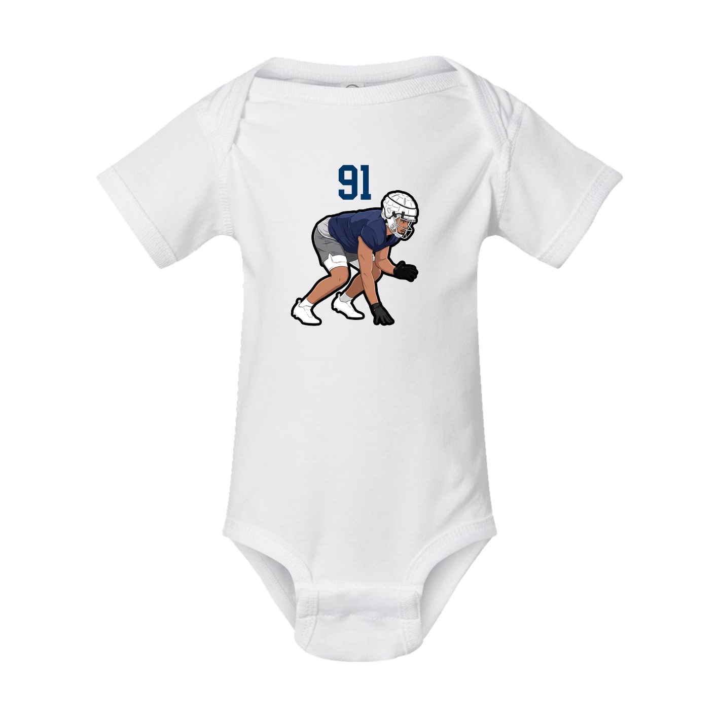 Baby Onesie — Number Top in White