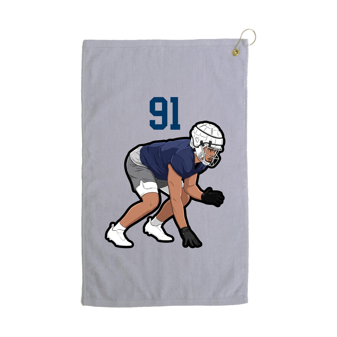 Golf Towel — Number Top in Grey