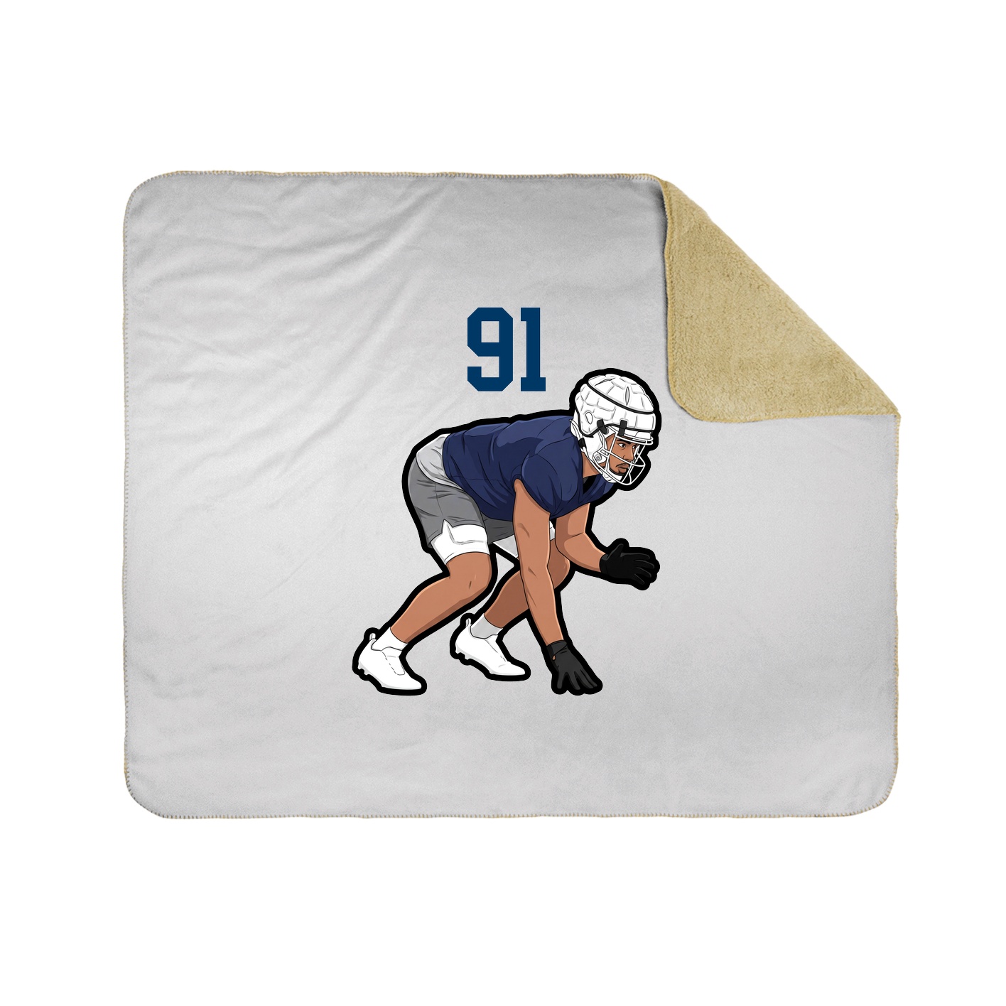 Throw Blanket — Number Top in White