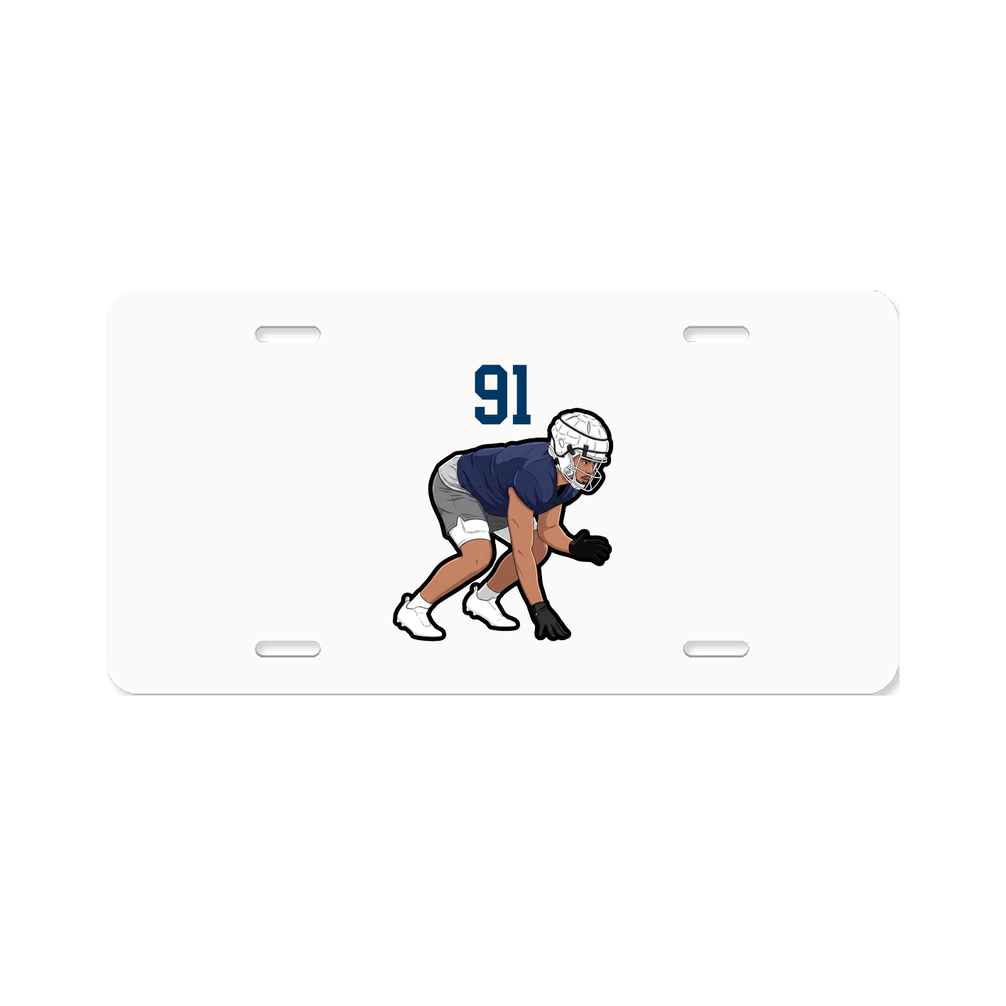 License Plate — Number Top in Classic