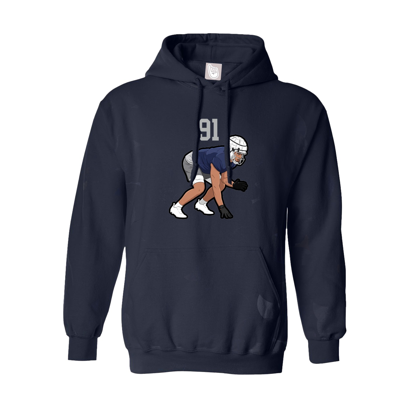 Youth Hoodie — Number Top in Navy