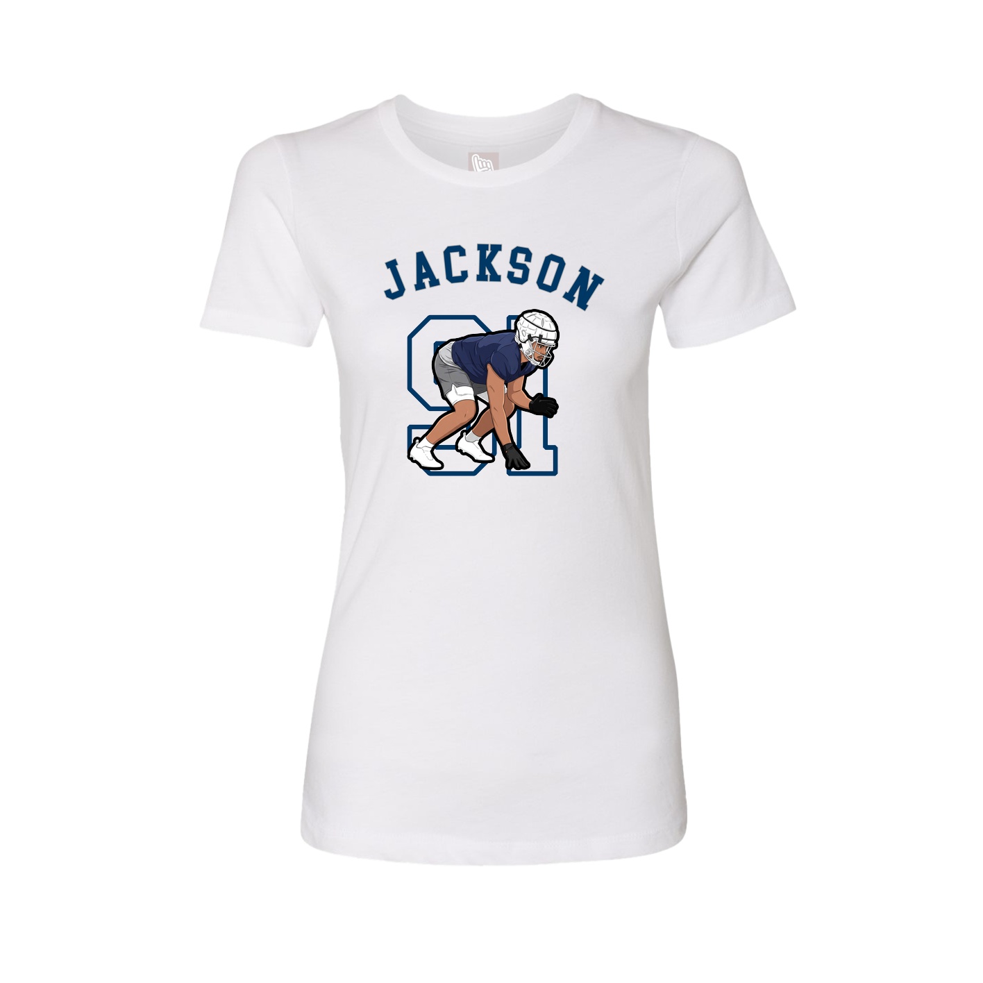 Fitted Women's Tee — Shirsey Arch in White