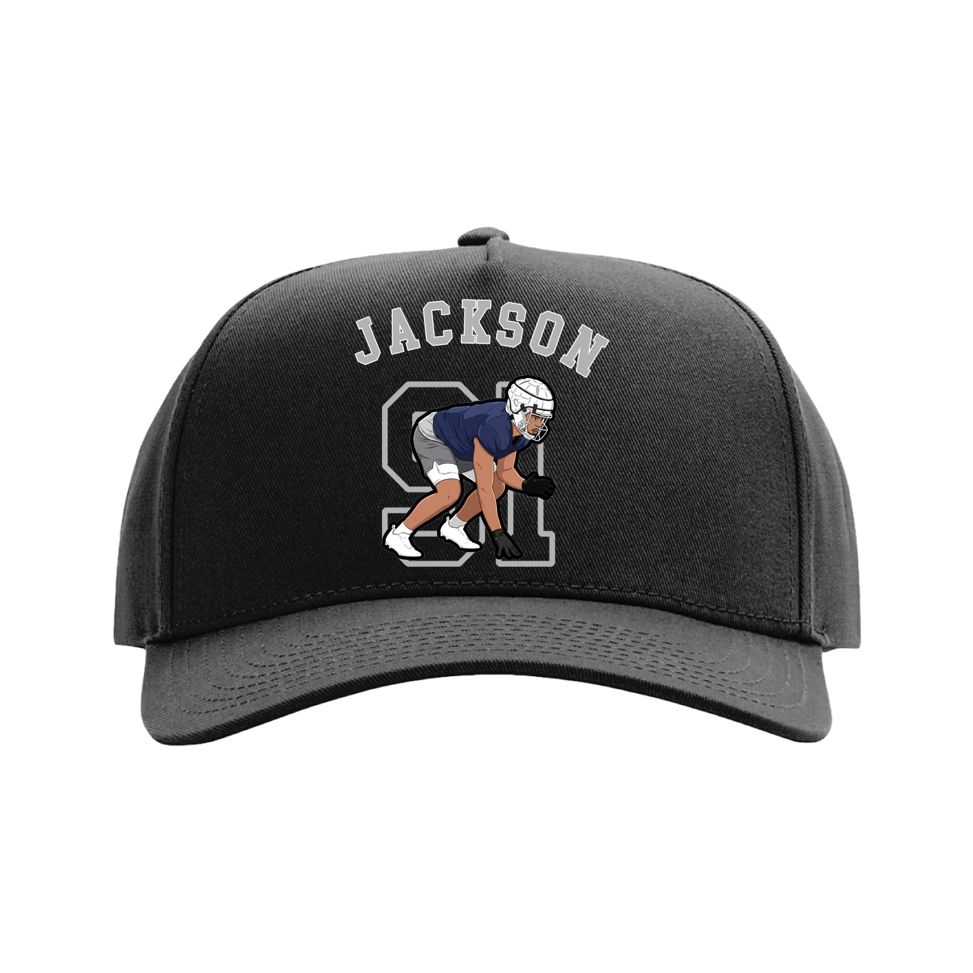 Full Fabric Five-Panel Champ Cap — Shirsey Arch in Black