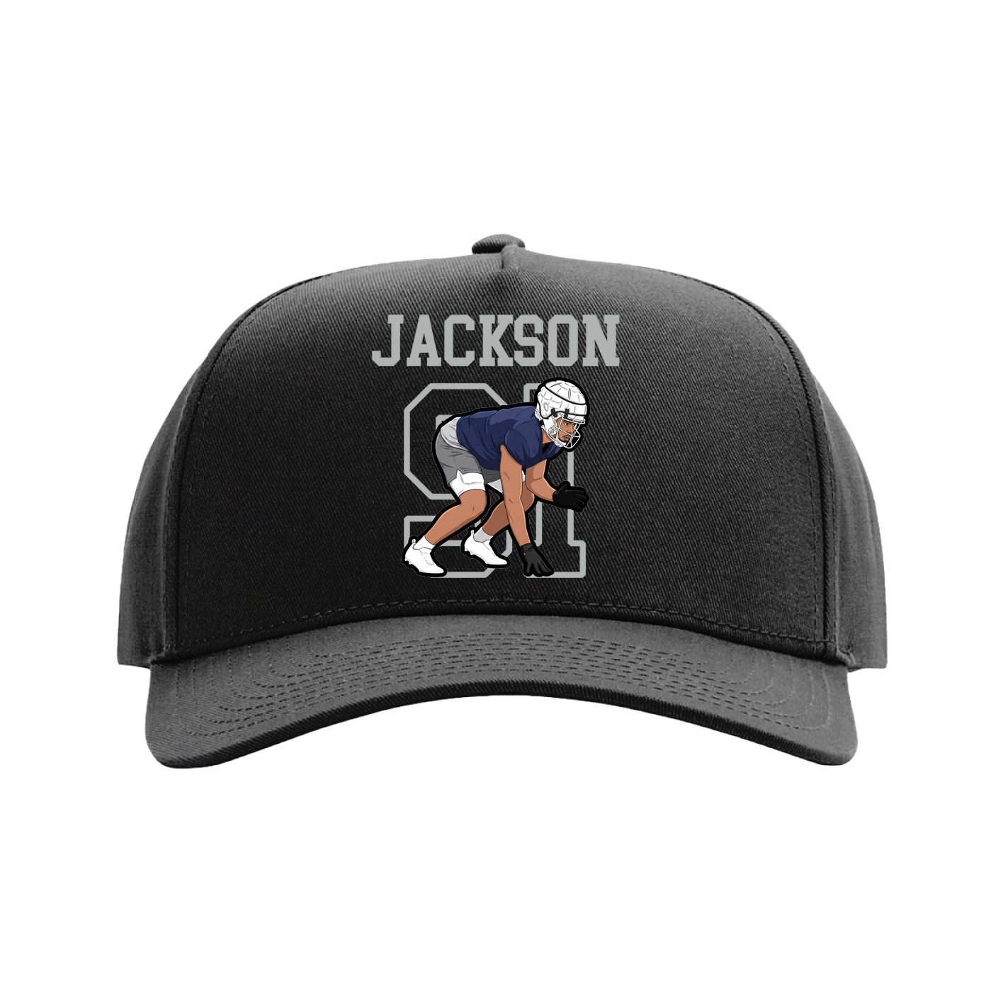 Full Fabric Five-Panel Champ Cap — Shirsey in Black