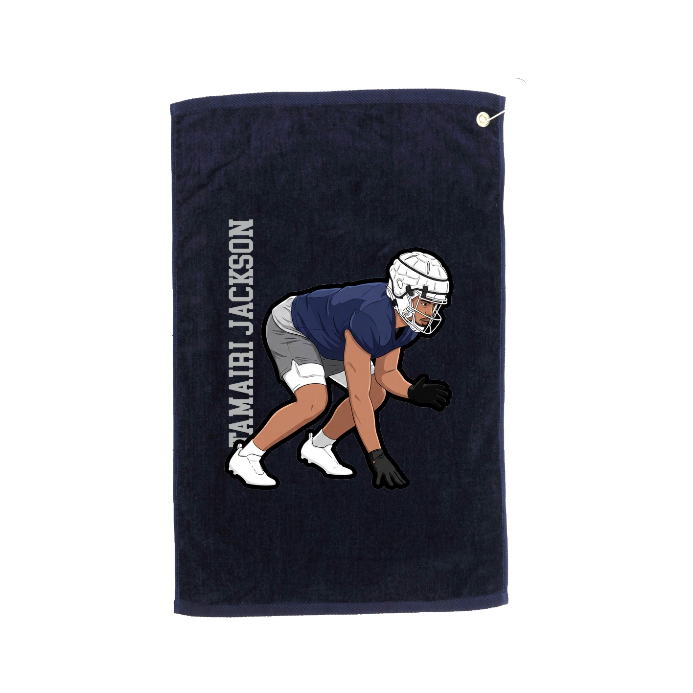 Golf Towel — Name Vertical in Navy