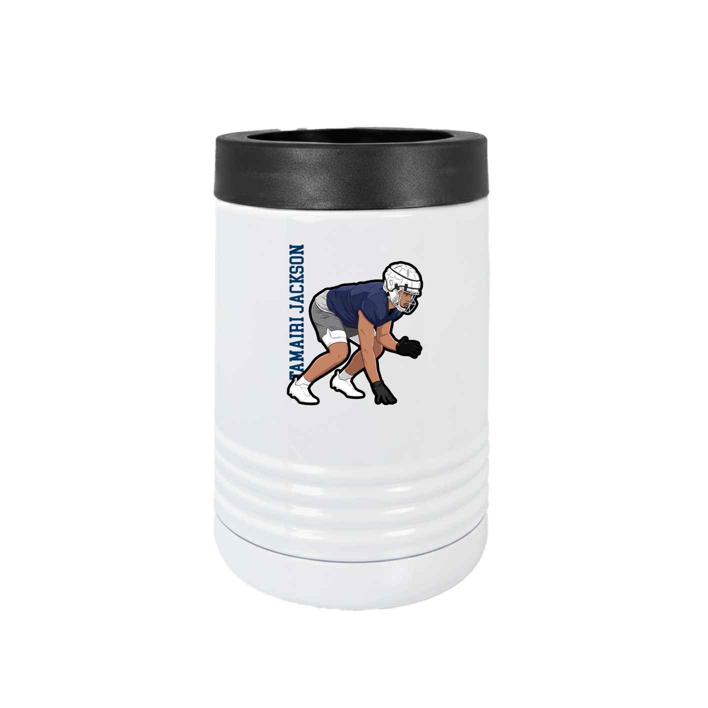 Beverage Holder — Name Vertical in White