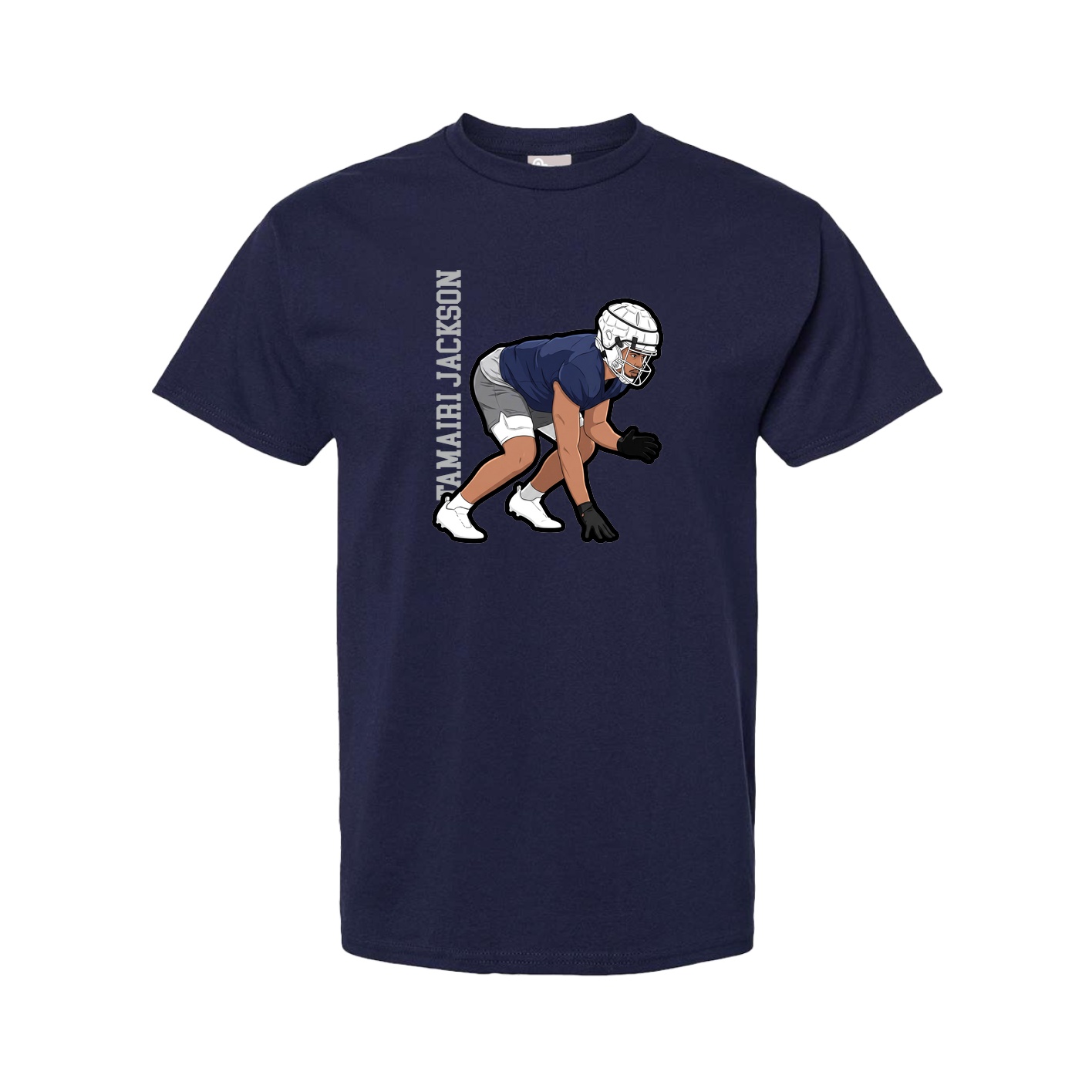 Youth Tee — Name Vertical in Navy
