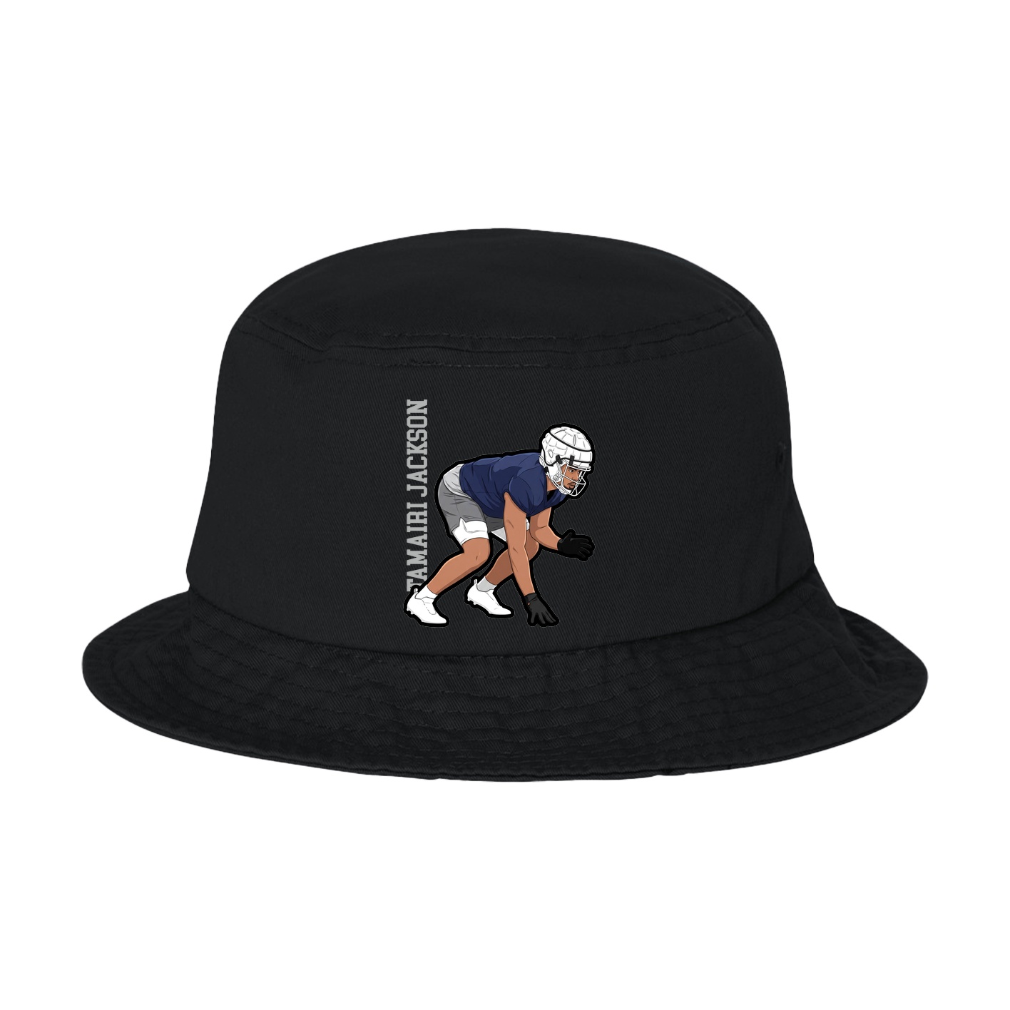 Bucket Cap — Name Vertical in Black