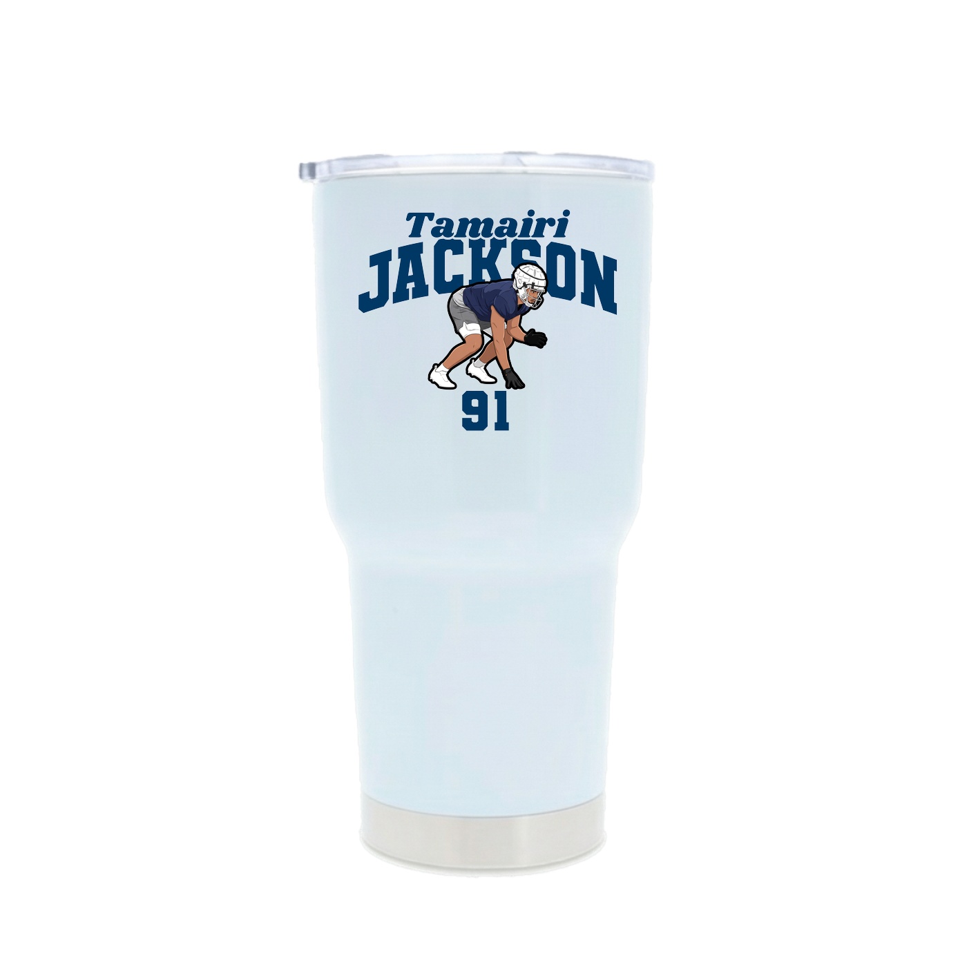 30oz Stainless Steel Tumbler — Signature Arch in White