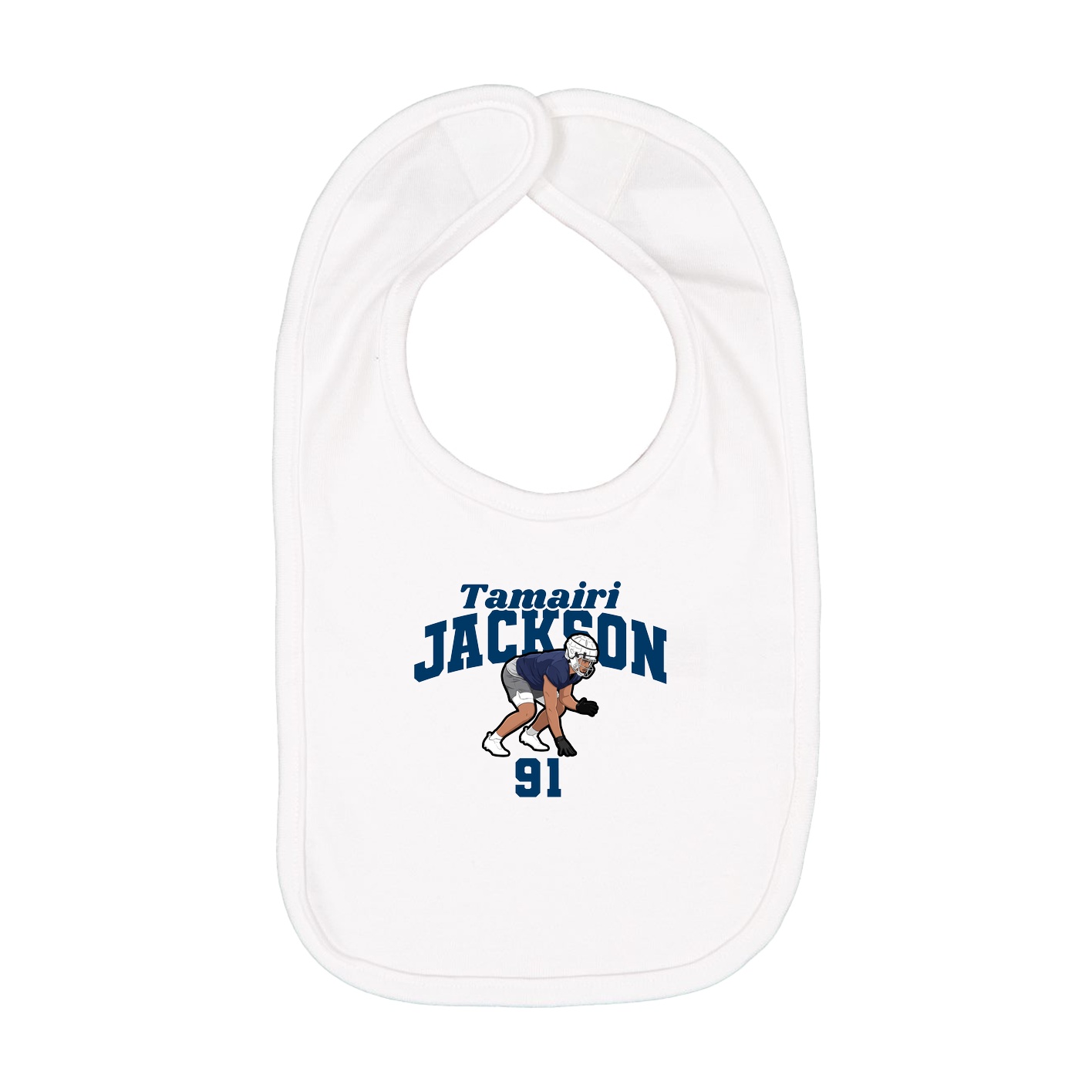 Infant Bib — Signature Arch in White