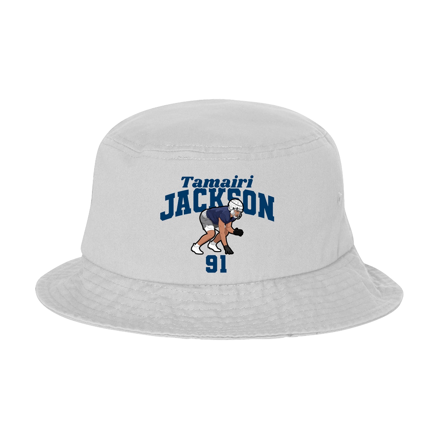 Bucket Cap — Signature Arch in White