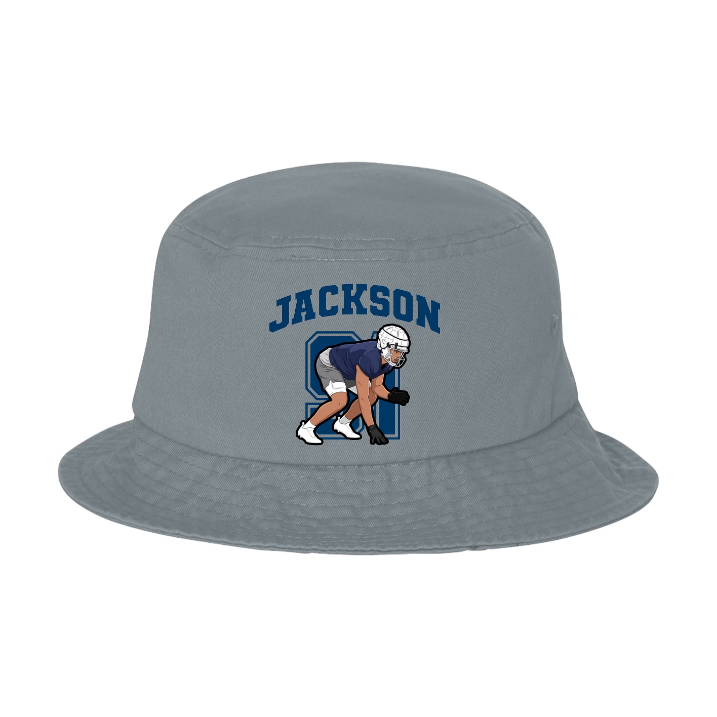 Bucket Cap — Number in Grey