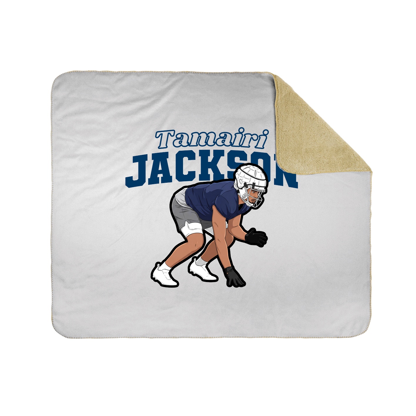 Throw Blanket — Name Arch in White