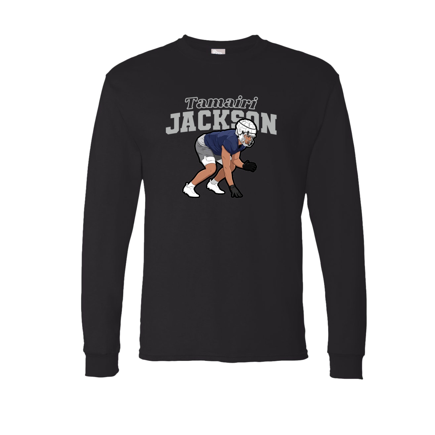 Long Sleeve Tee — Name Arch in Black