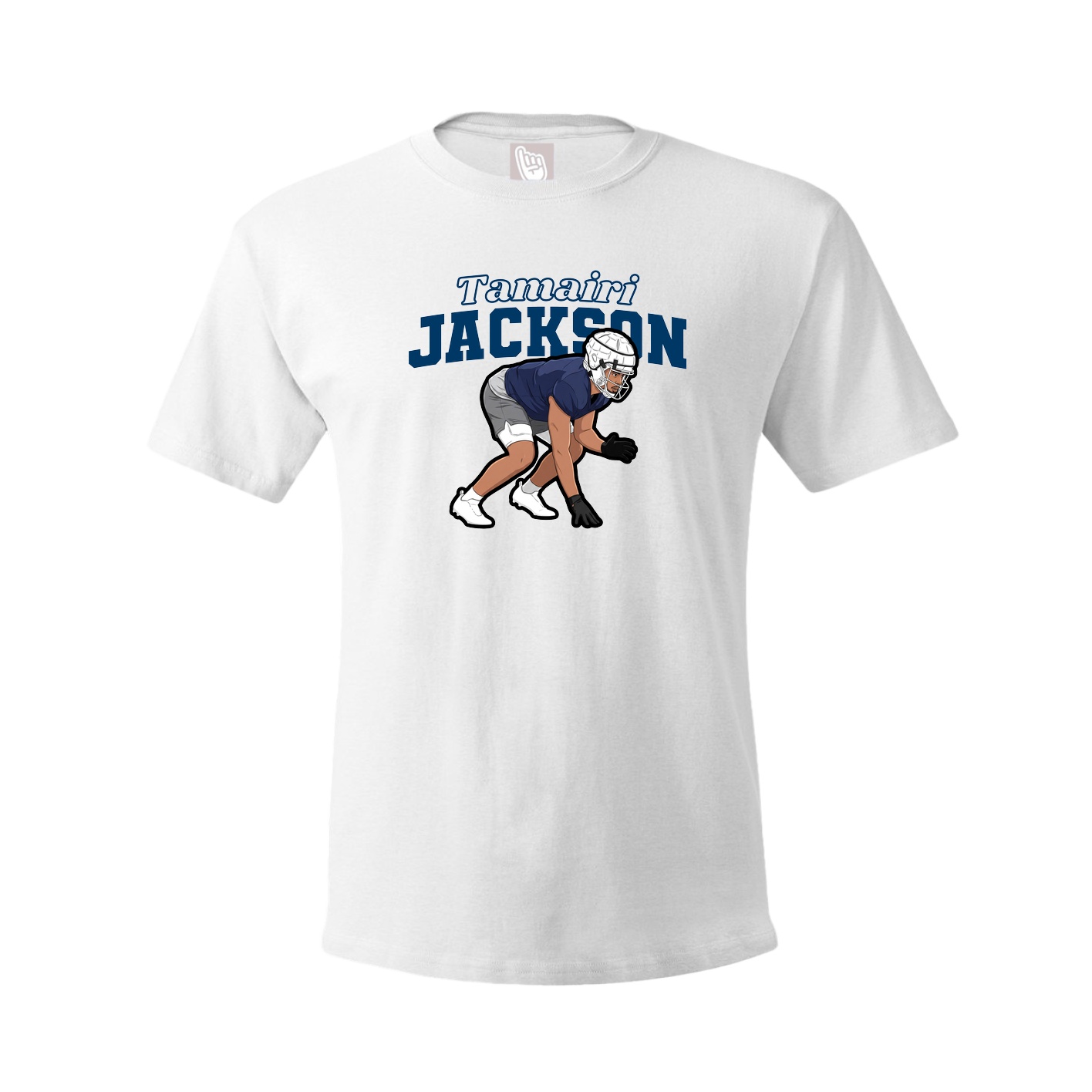 Youth Tee — Name Arch in White