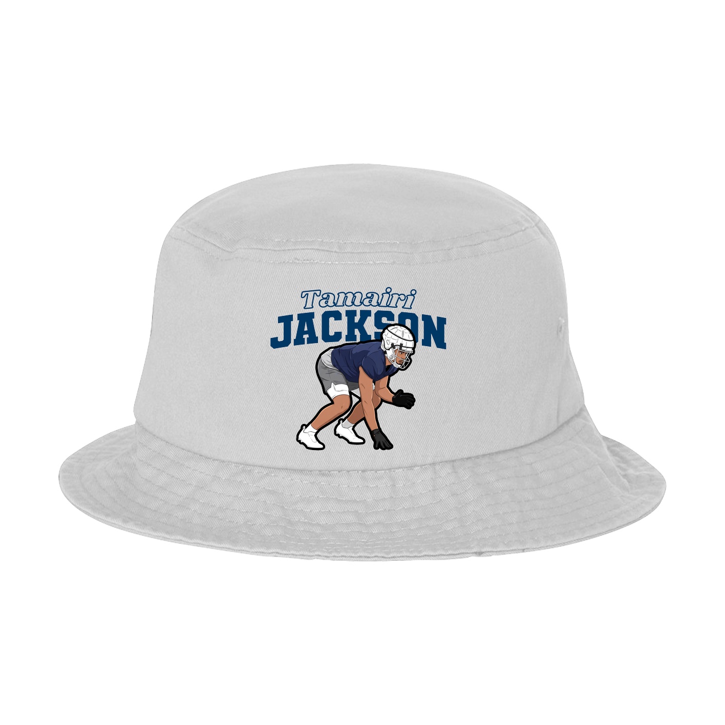 Bucket Cap — Name Arch in White