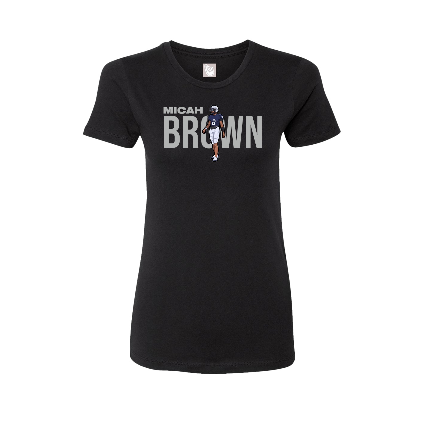 Fitted Women's Tee — Player Name in Black