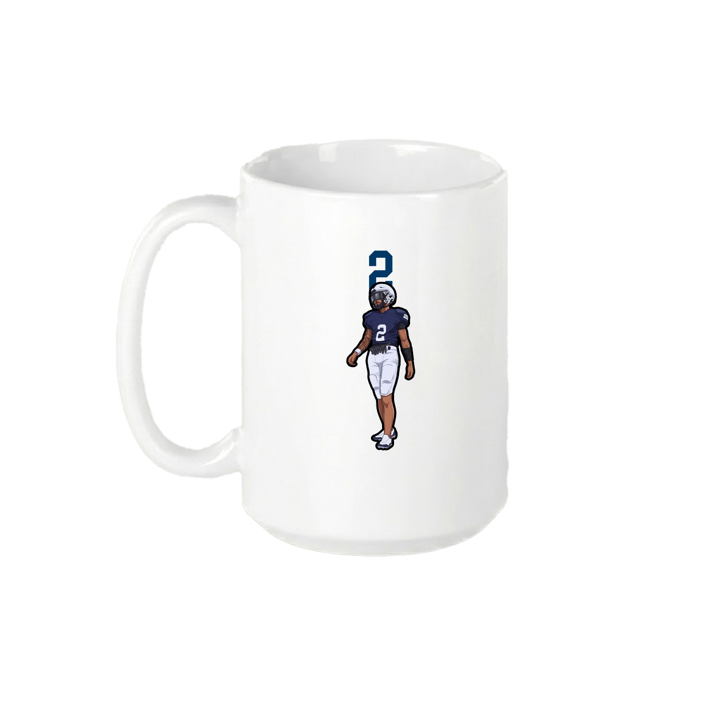 15oz Coffee Mug — Number Top in White