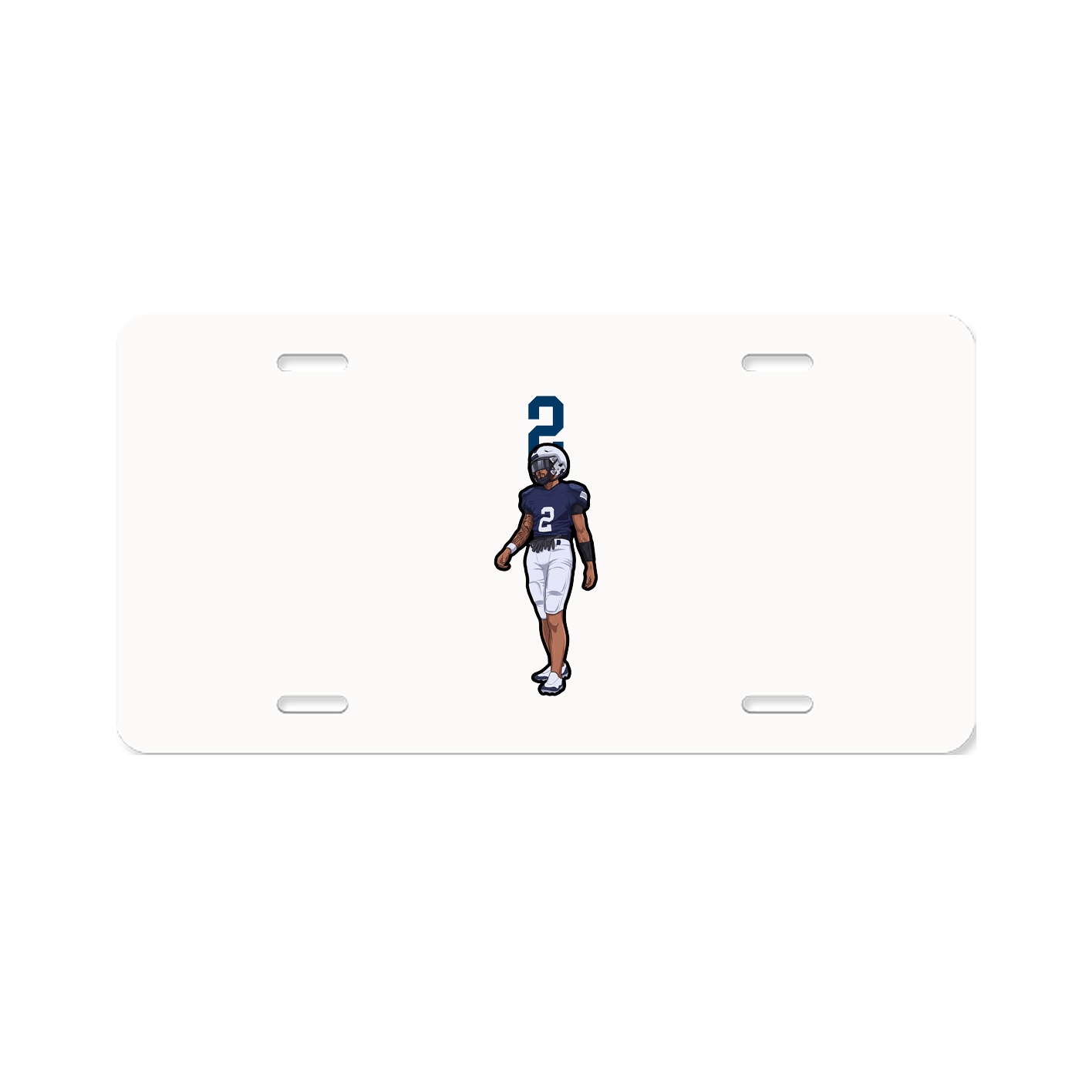 License Plate — Number Top in Classic