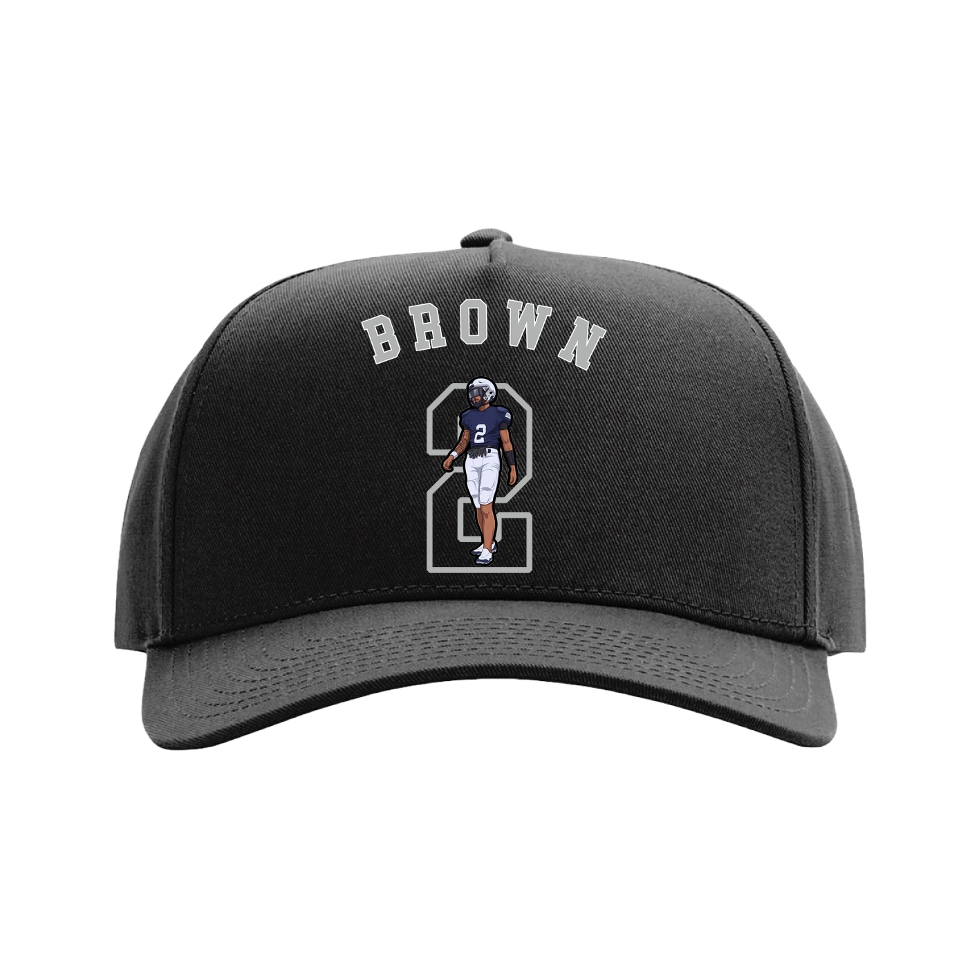 Full Fabric Five-Panel Champ Cap — Shirsey Arch in Black