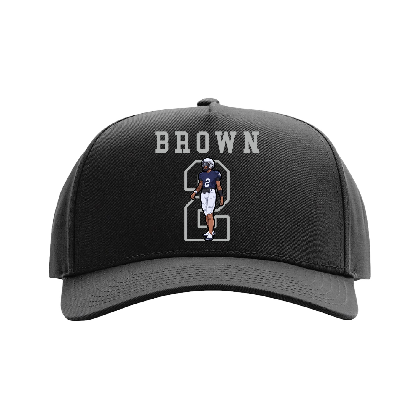 Full Fabric Five-Panel Champ Cap — Shirsey in Black