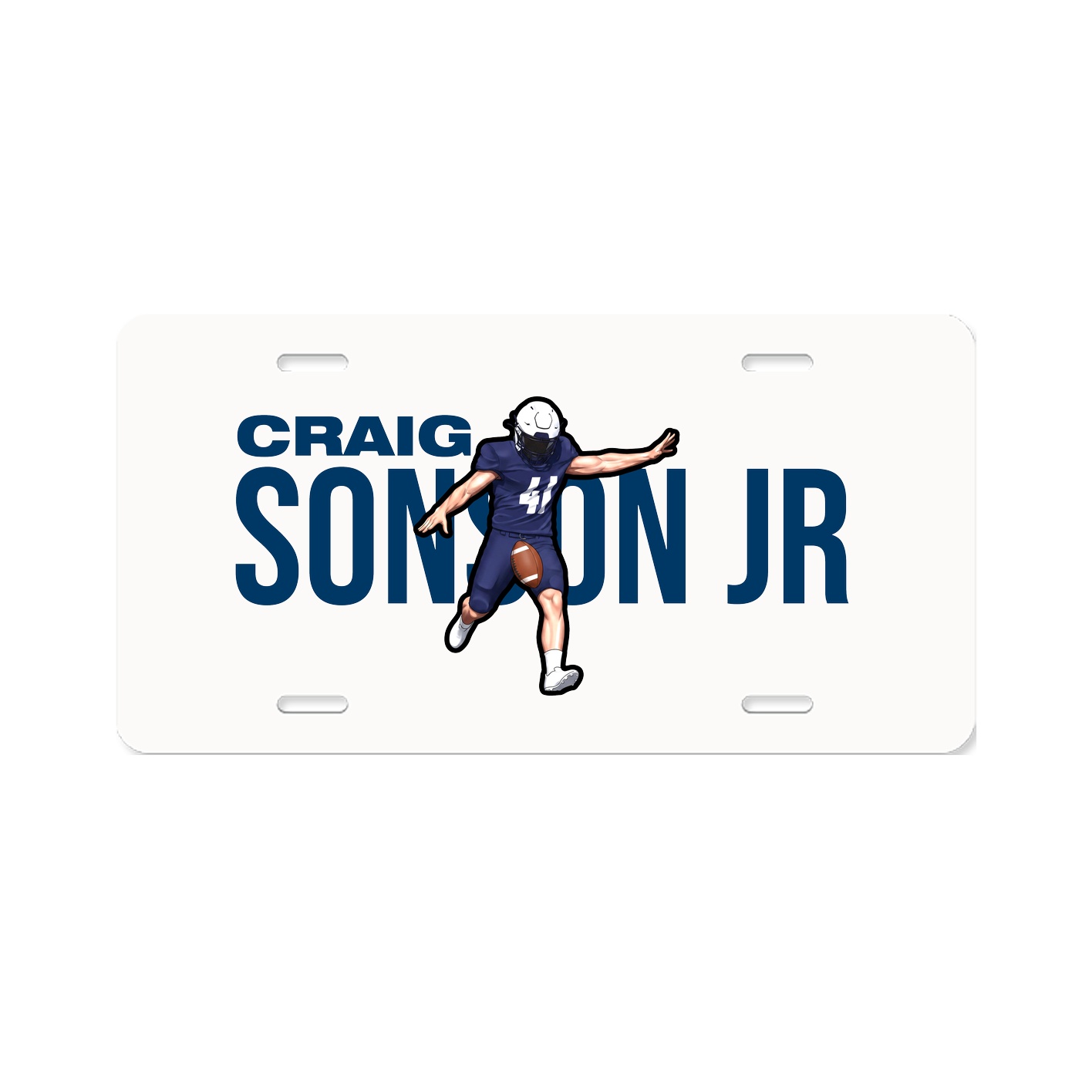 License Plate — Player Name in Classic