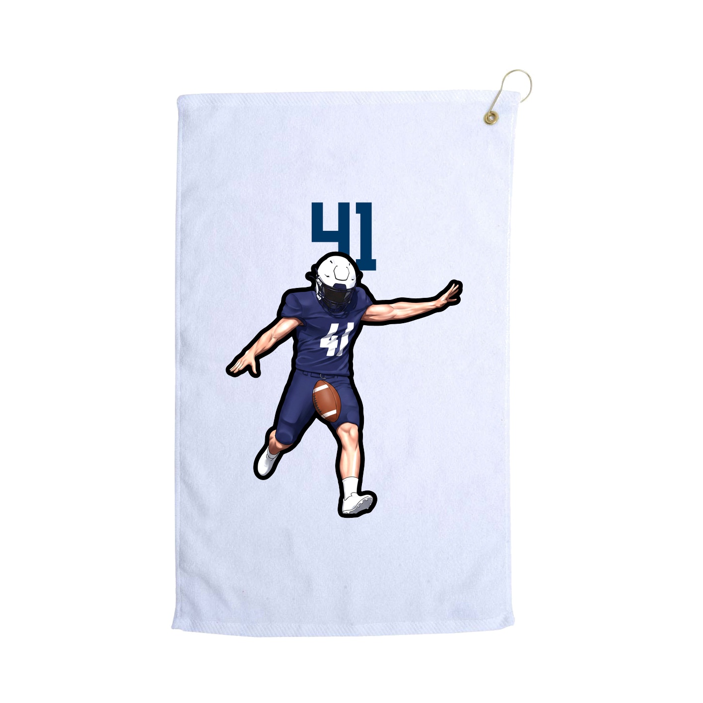 Golf Towel — Number Top in White