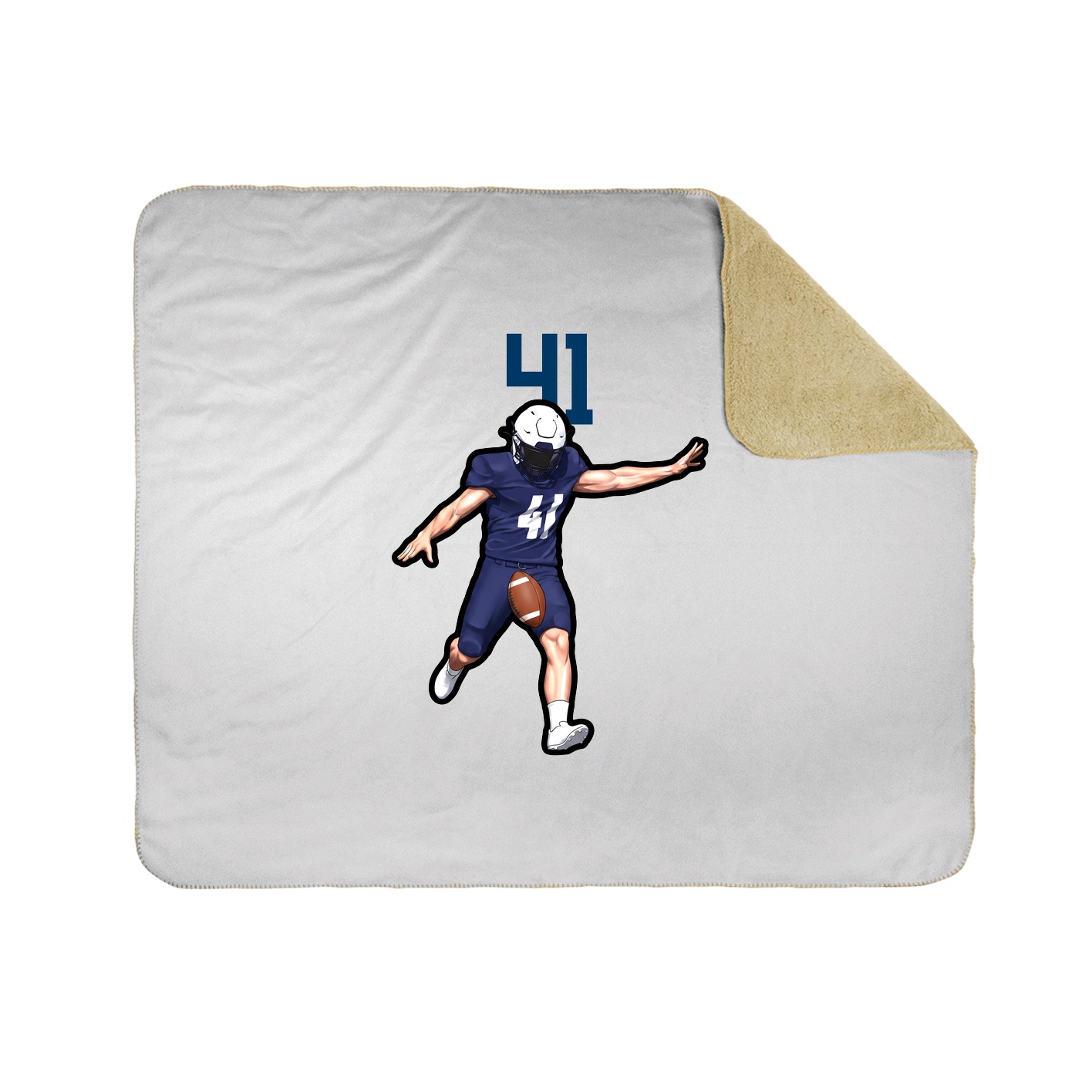 Throw Blanket — Number Top in White