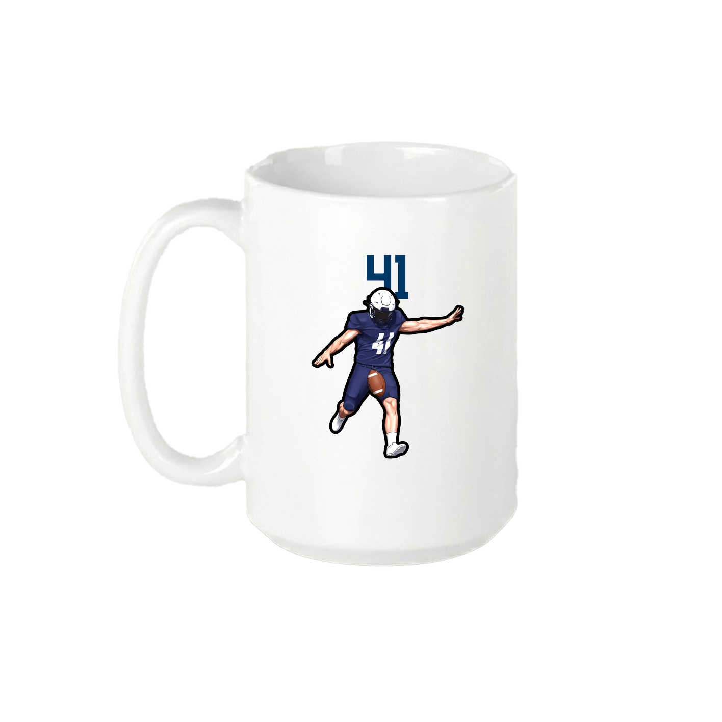 15oz Coffee Mug — Number Top in White