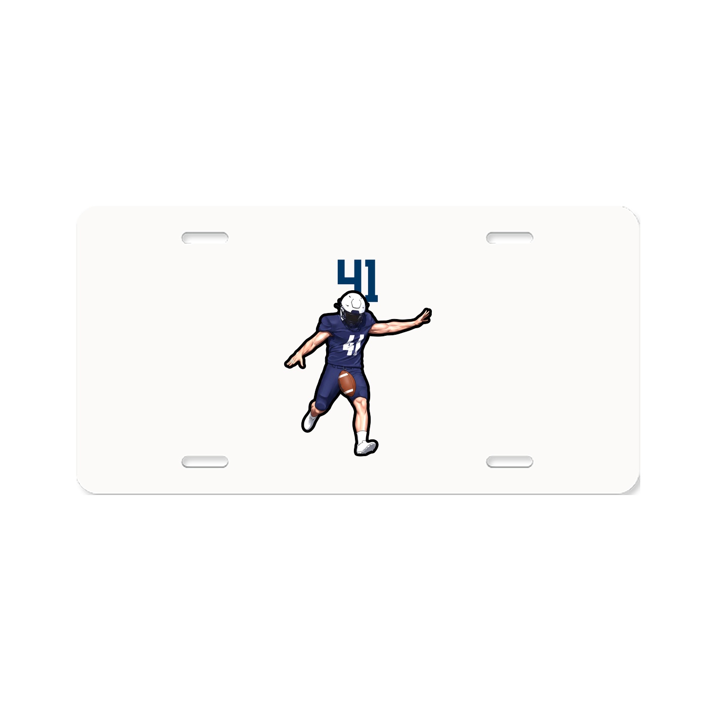 License Plate — Number Top in Classic