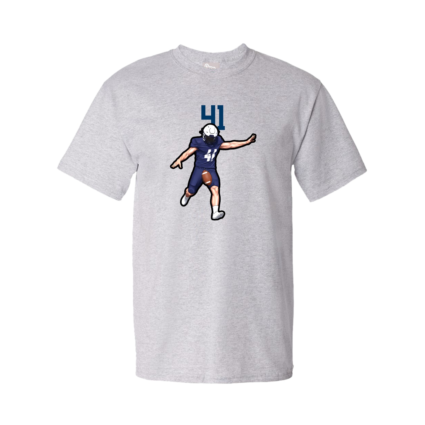 Youth Tee — Number Top in Grey