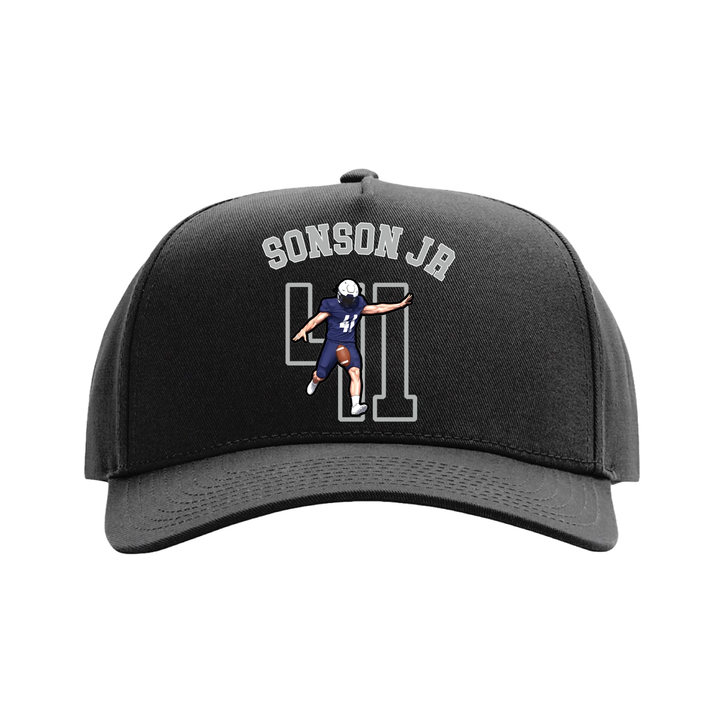 Full Fabric Five-Panel Champ Cap — Shirsey Arch in Black