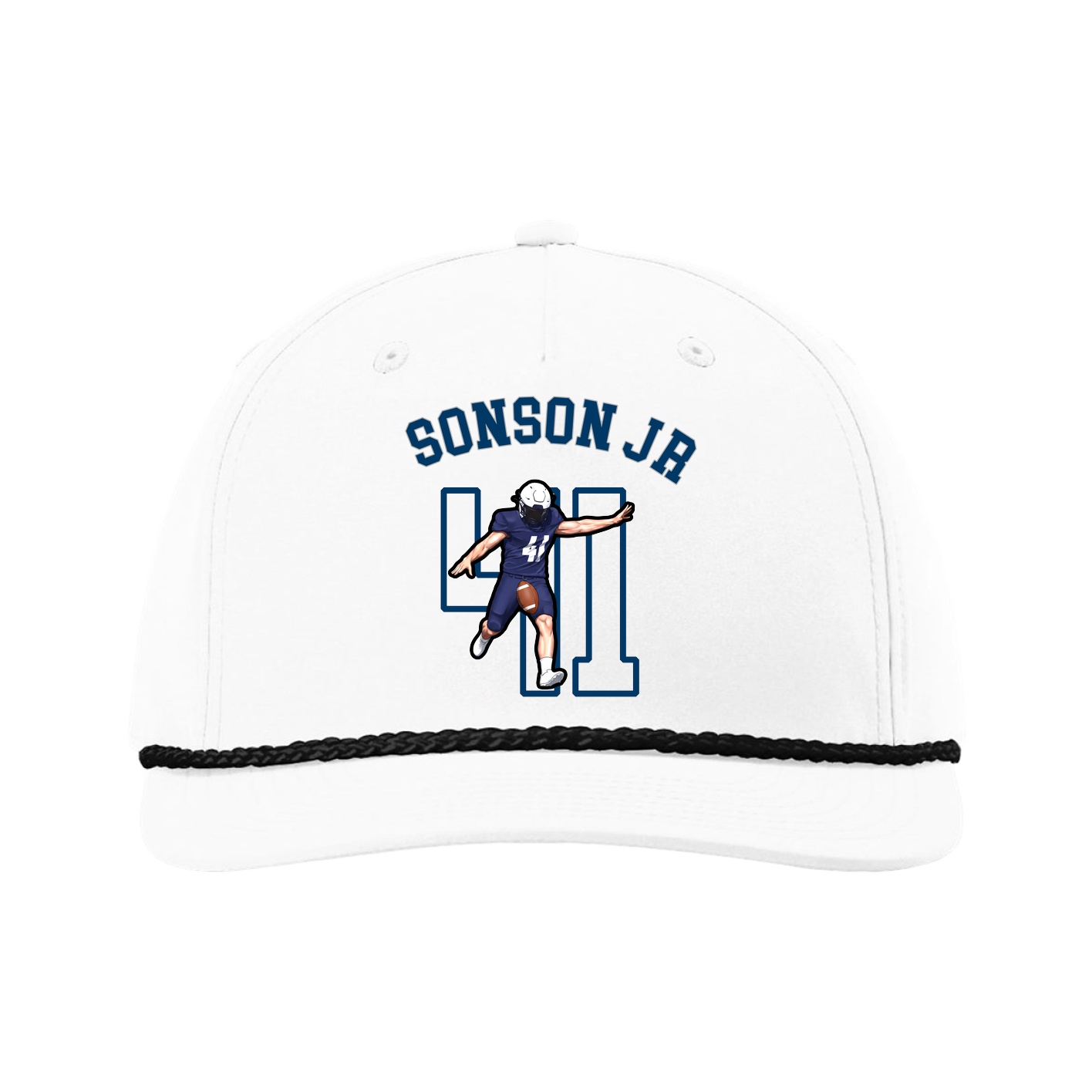 Five-Panel Classic Rope Cap — Shirsey Arch in White