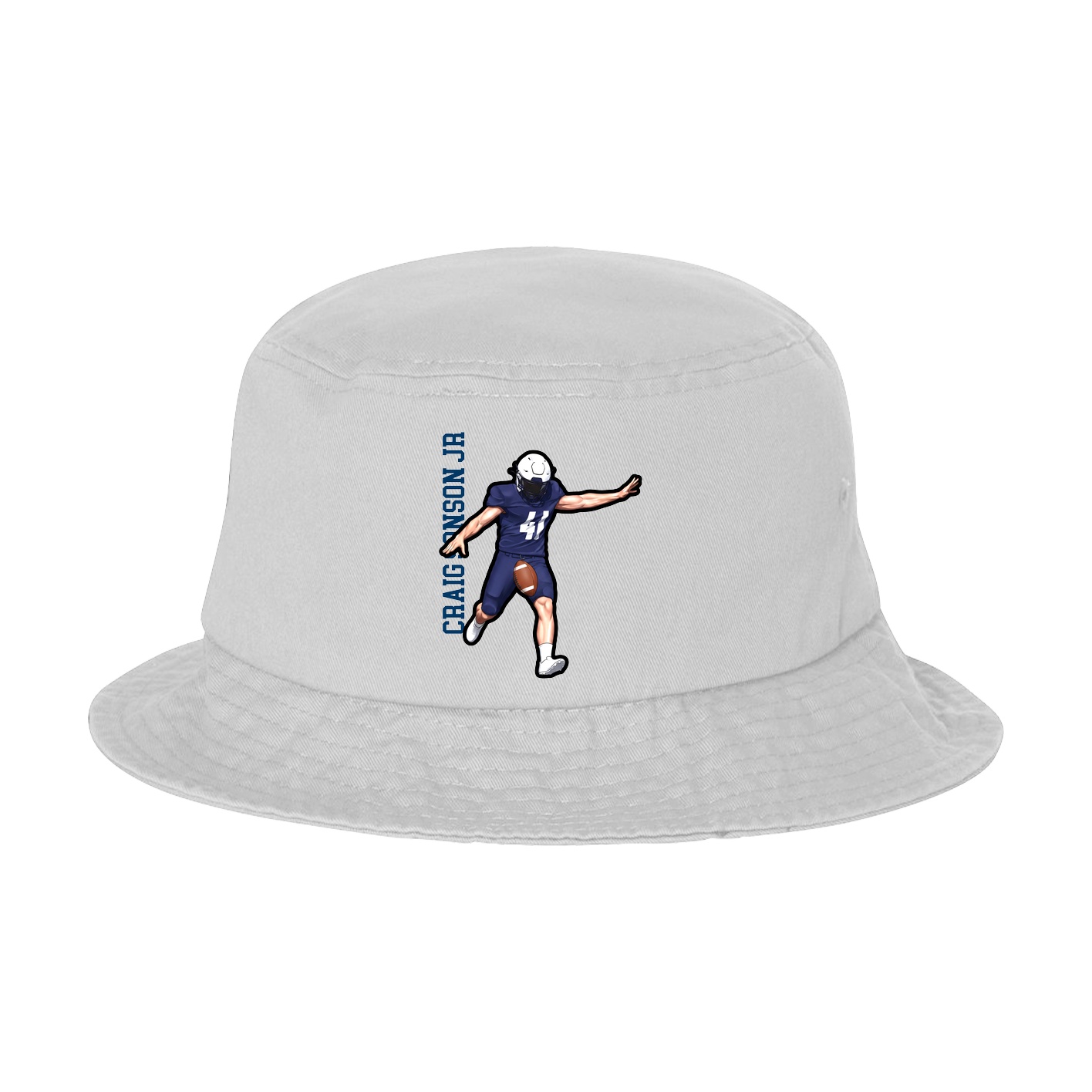 Bucket Cap — Name Vertical in White