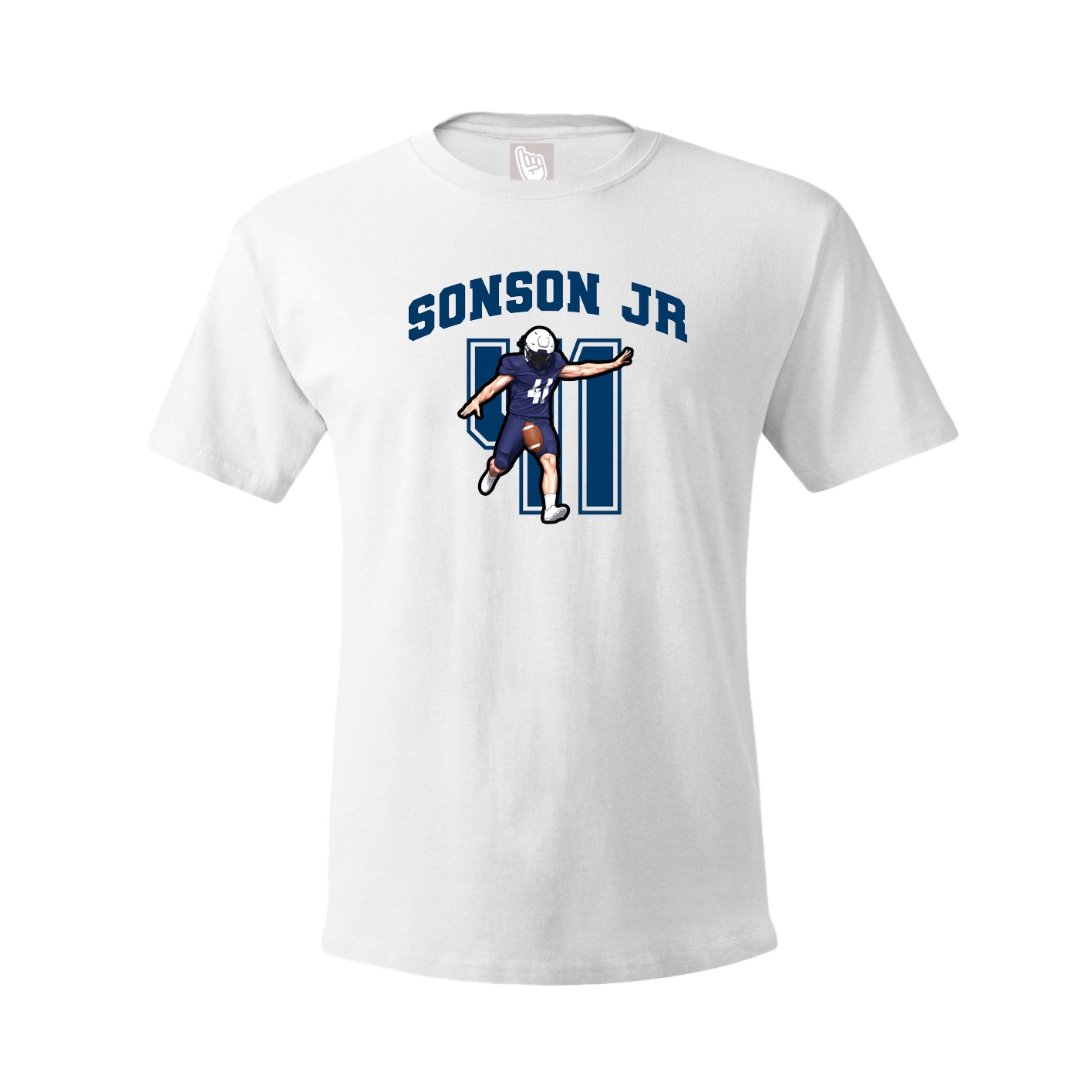 Youth Tee — Number in White