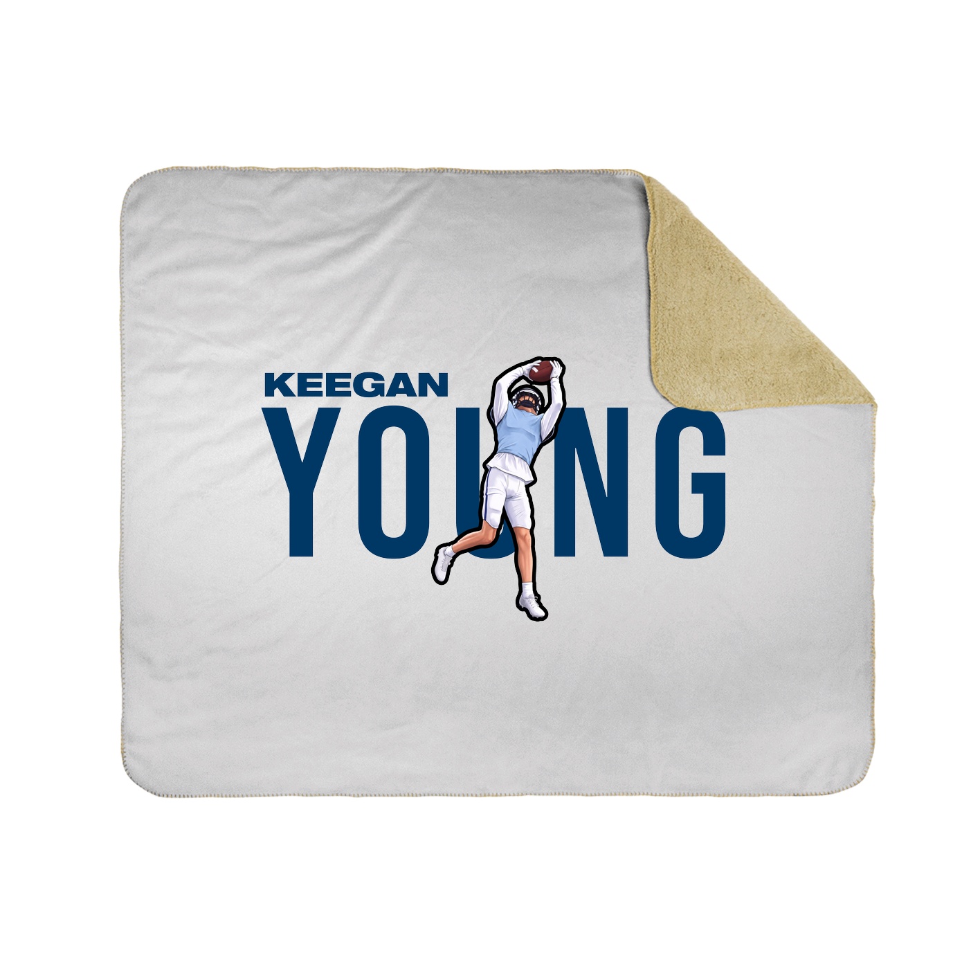 Throw Blanket — Player Name in White