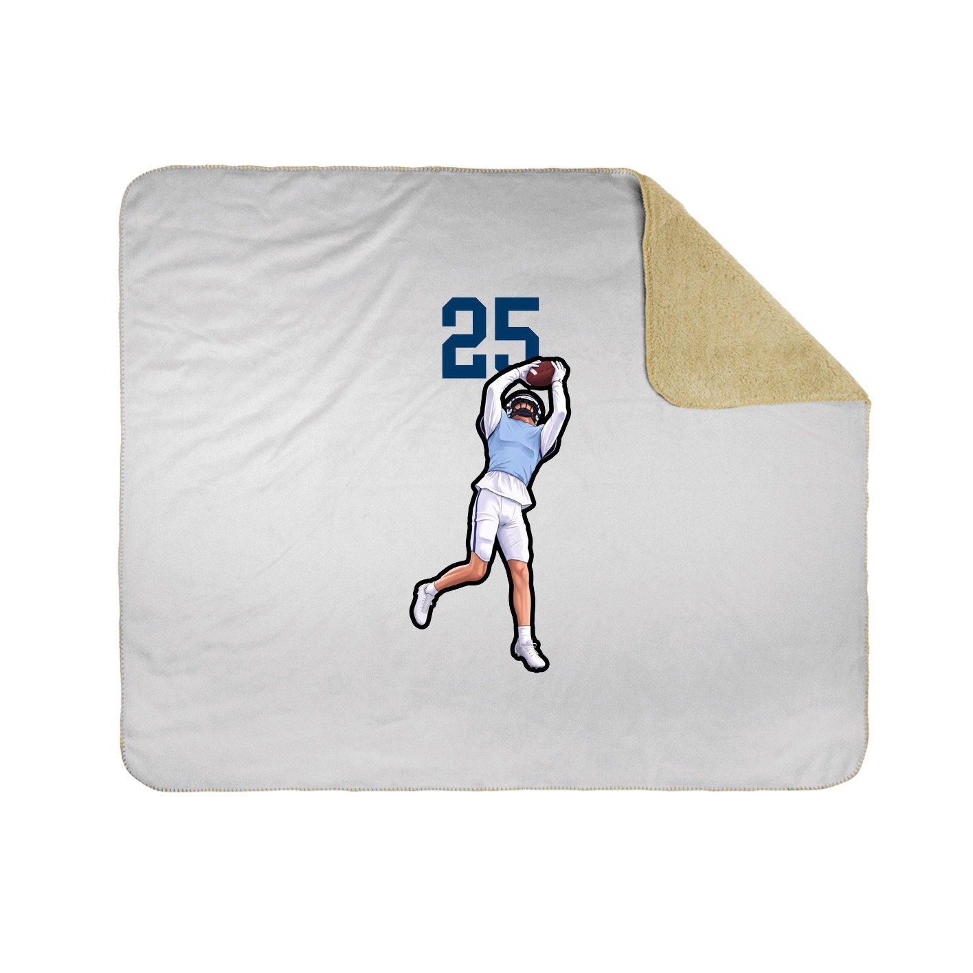 Throw Blanket — Number Top in White